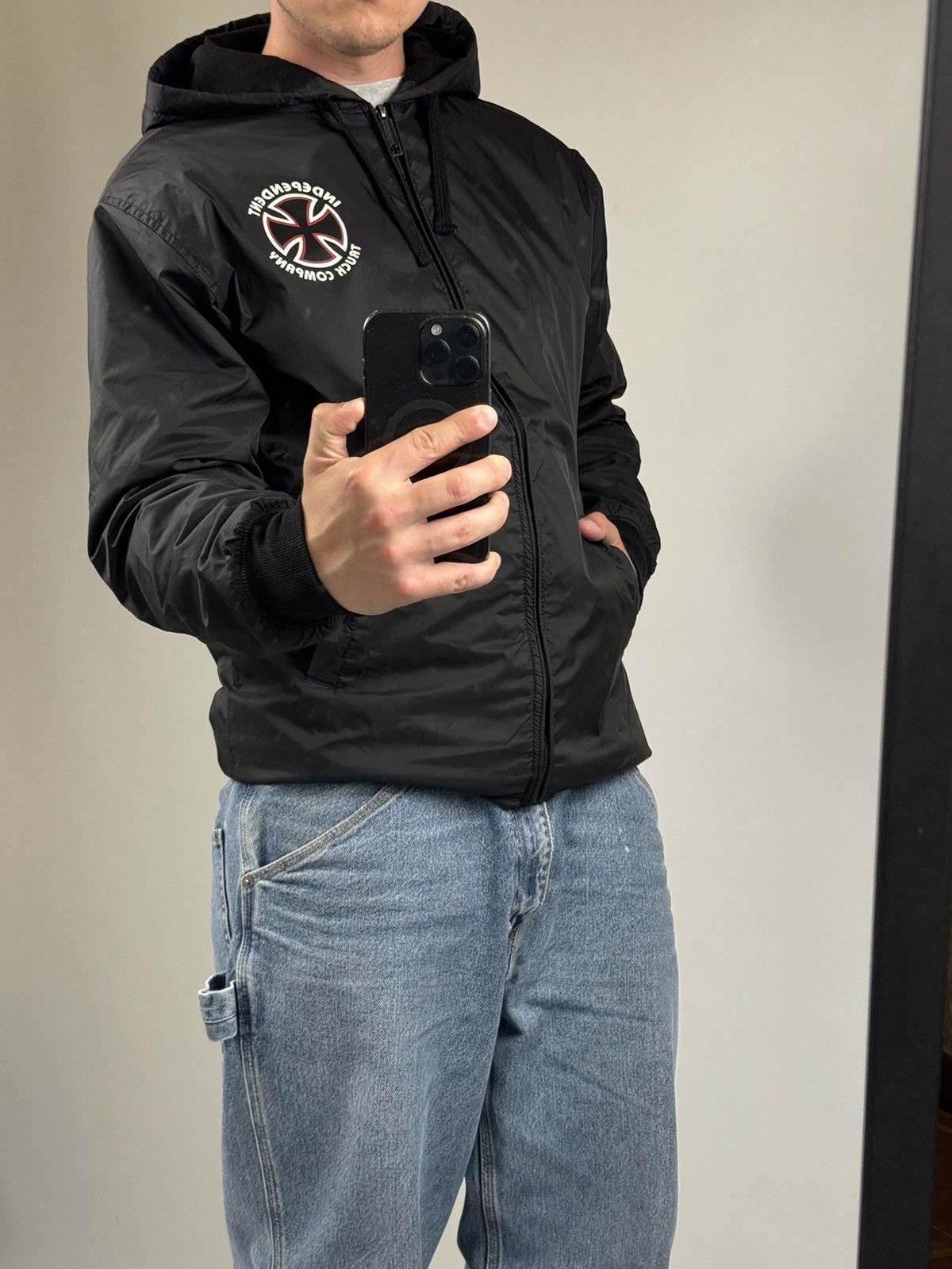 Vintage Independent Truck Company Back Print Nylon Jacket