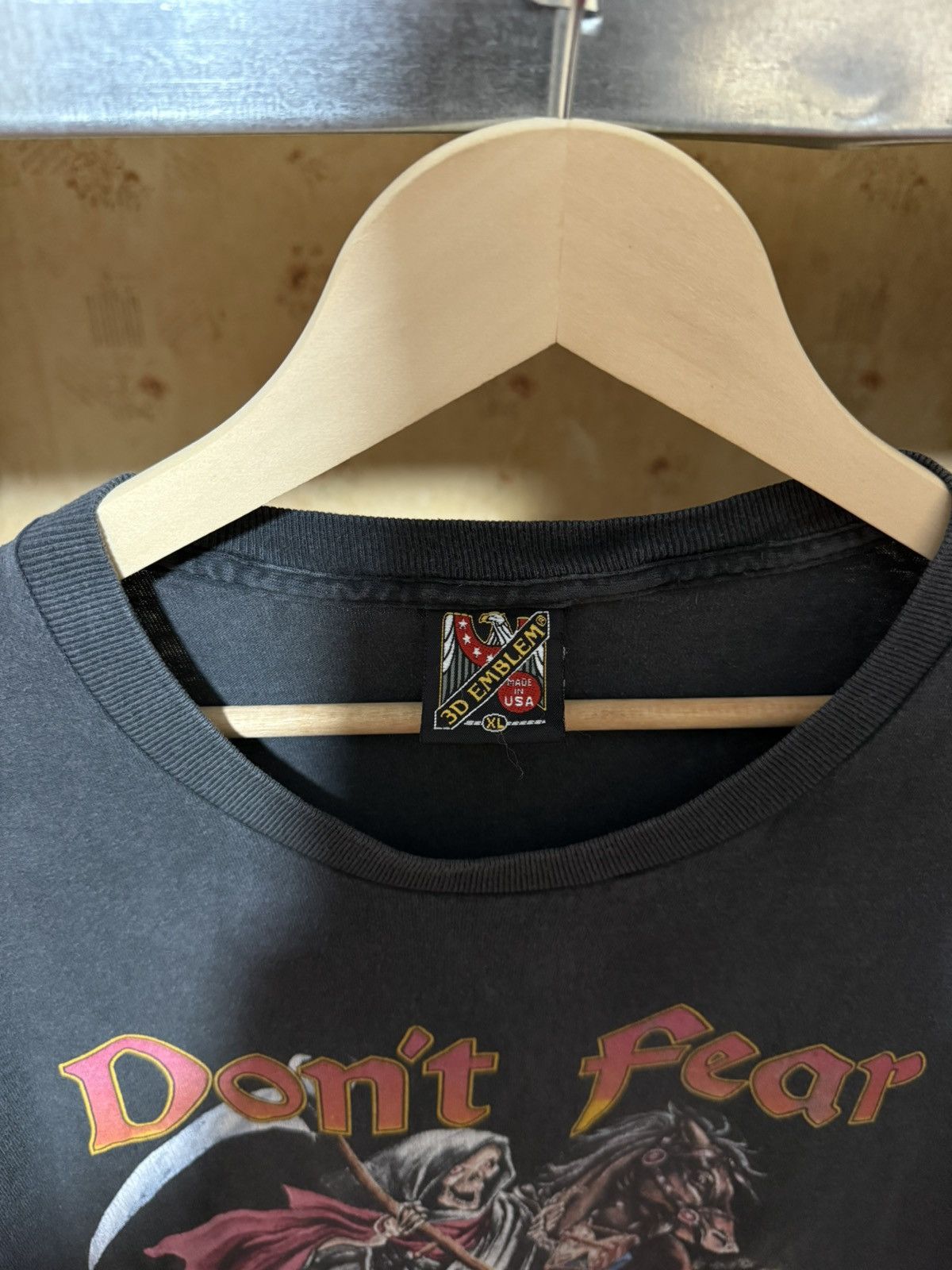 Harley Davidson × Vintage Vintage 90’s 3D Emblem Don’t Fear The Reaper Skull T-Shirt Size US XL / EU 56 / 4 - 4 Thumbnail