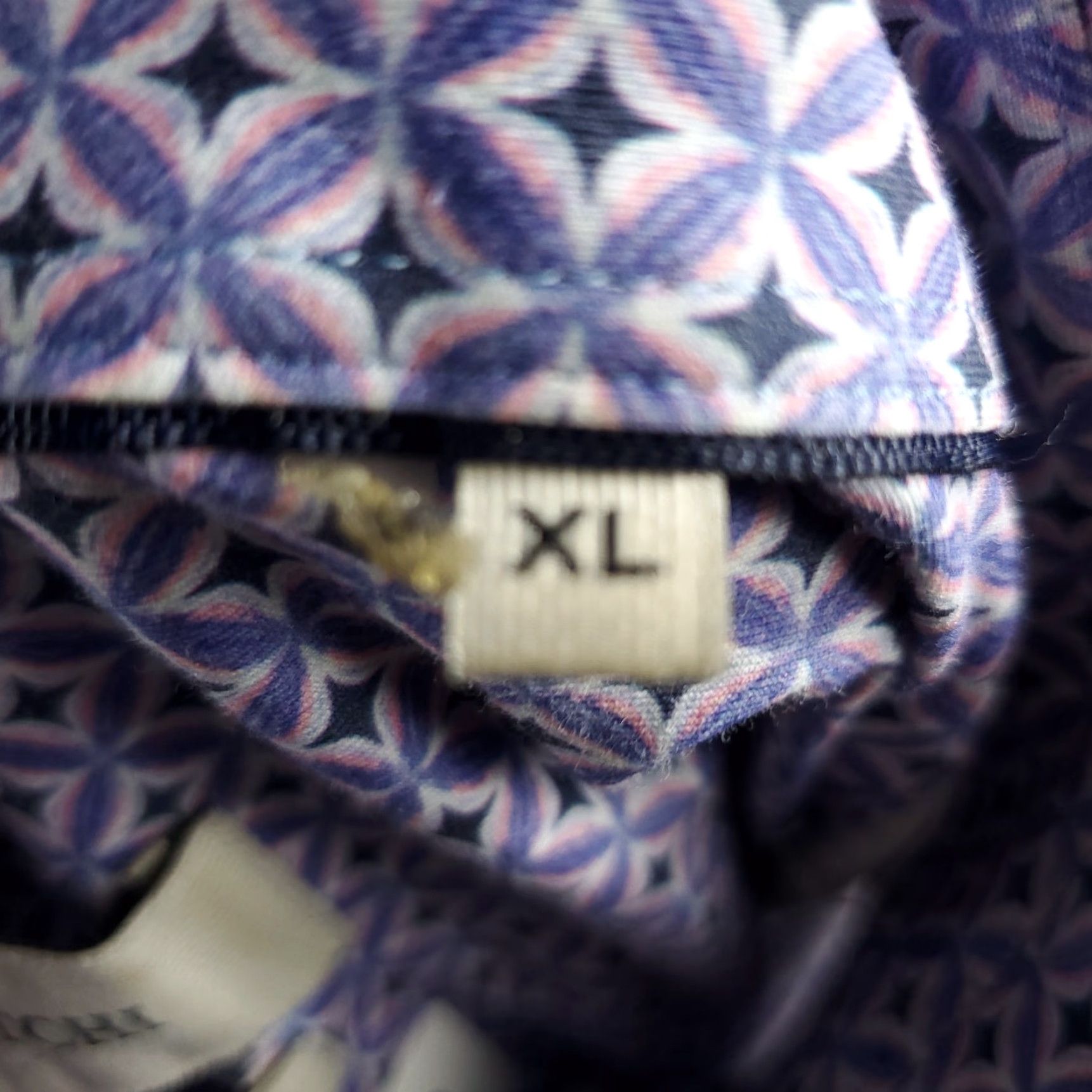 BUGATCHI Bugatchi Uomo Shirt Mens XL Purple Geometric Button Up Short Sleeve Size US XL / EU 56 / 4 - 6 Thumbnail
