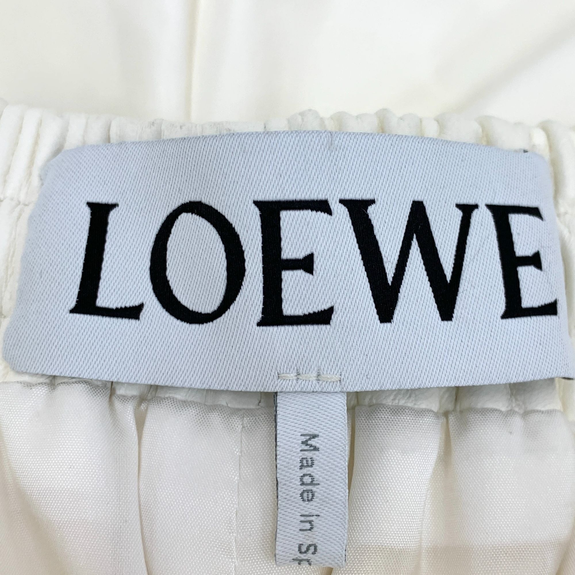 Loewe LOEWE White Leather Drawstring Shorts Size Small Designer Lu Size 38" / US 16 / IT 52 - 2 Thumbnail