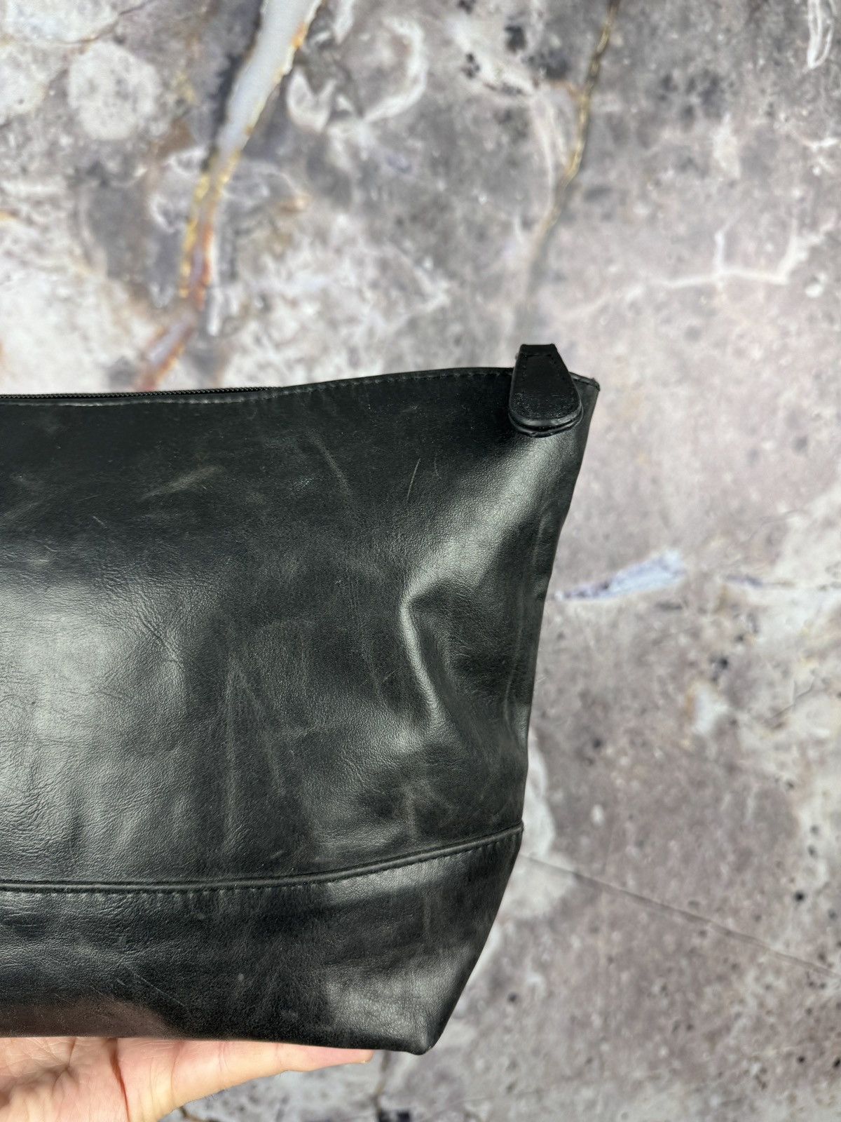 Harris Tweed Harris Tweed Wool Leather Toiletry Bag Grey Travel Pouch Size ONE SIZE - 8 Thumbnail