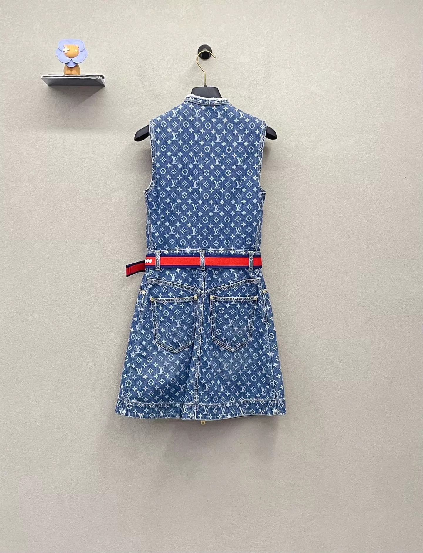 Louis Vuitton LV Monogram Print Crew Neck Zip Dress Belted 34 Size XS / US 0-2 / IT 36-38 - 2 Thumbnail