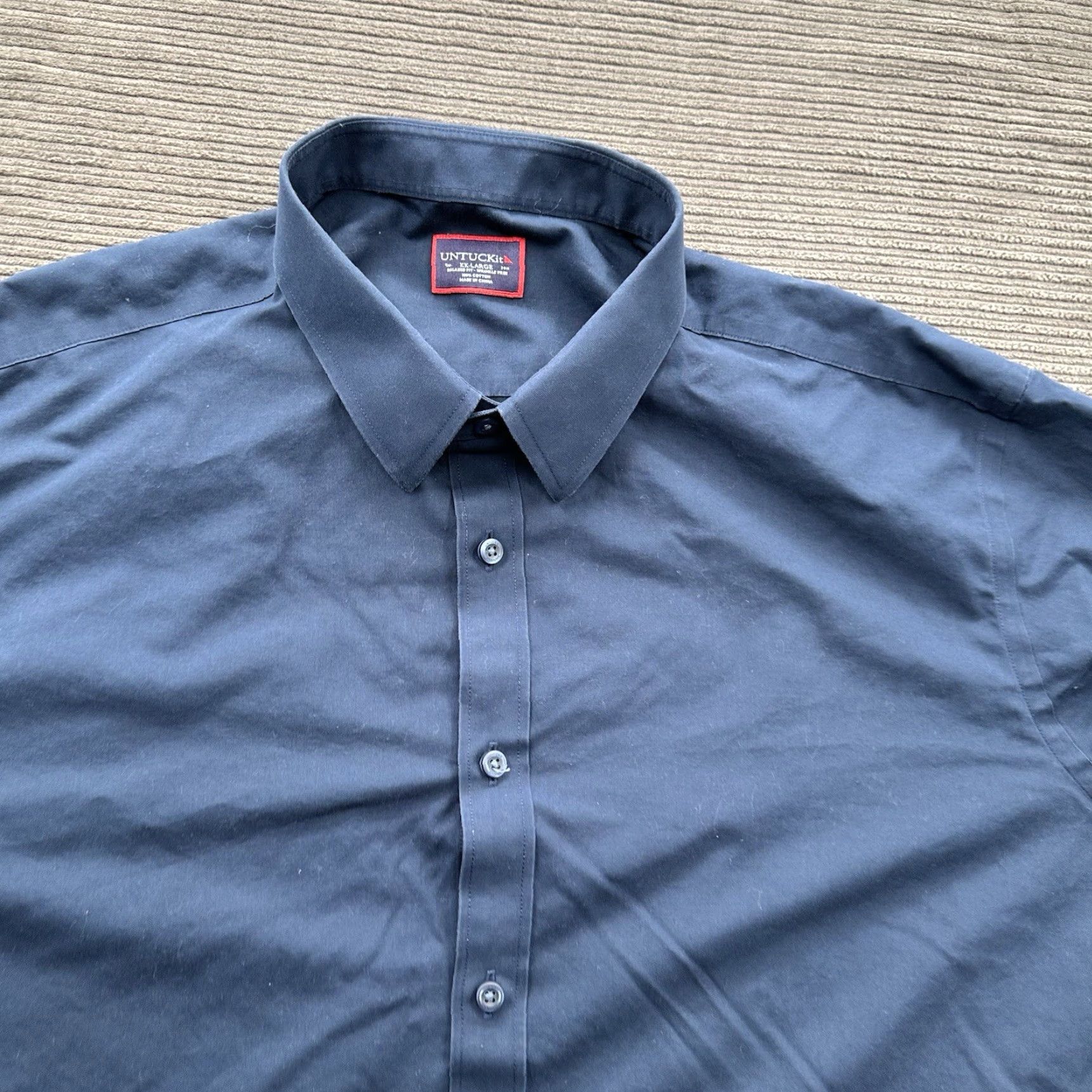 UNTUCKit UNTUCKit Button-Up Shirt Men 2XL Blue Cotton Long Sleeve Preppy Casual Size US XXL / EU 58 / 5 - 8 Thumbnail