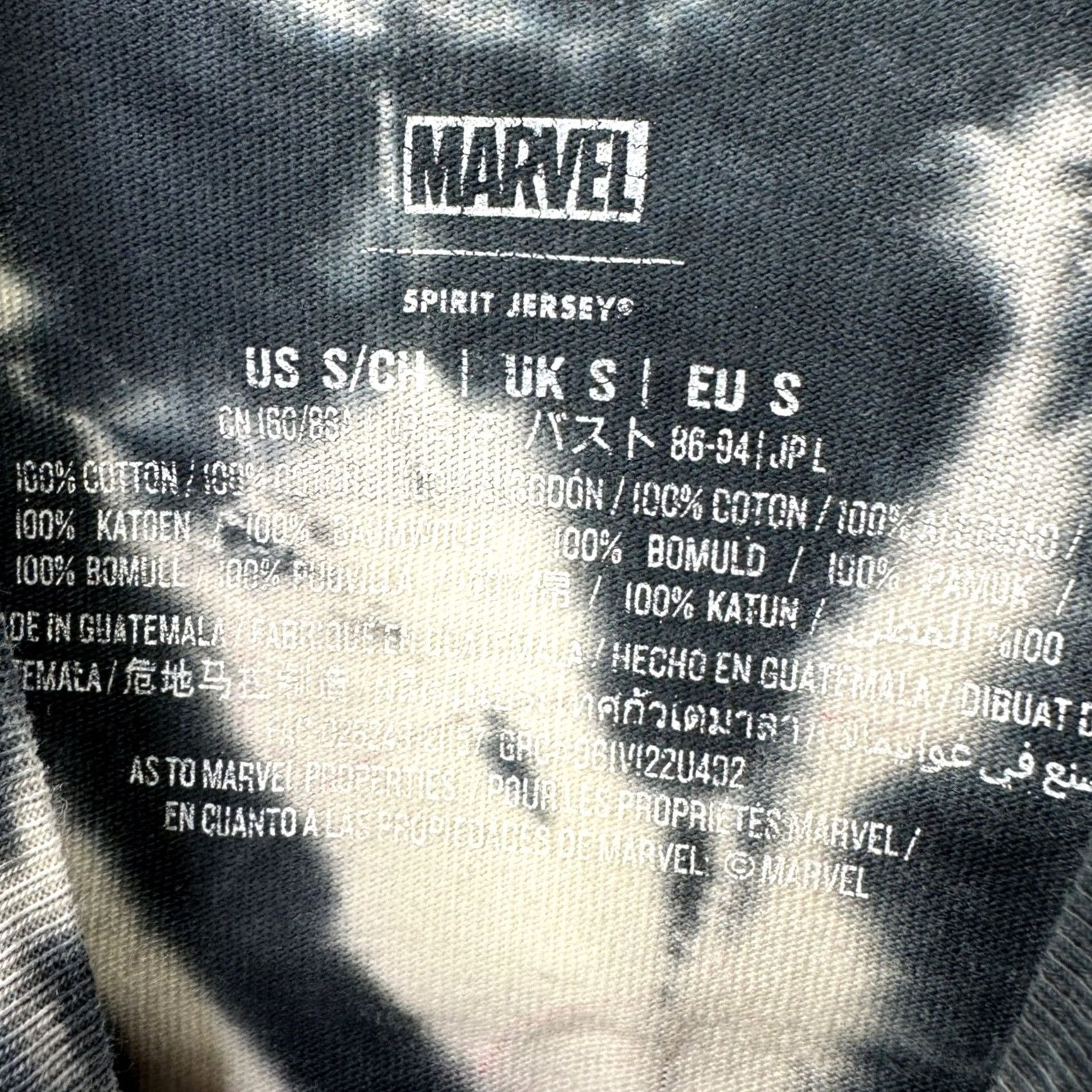 Vintage Marvel Spirit Jersey Sweatshirt Crew Neck Mens Small Black Tie Dye Graphic Print Size US S / EU 44-46 / 1 - 3 Thumbnail