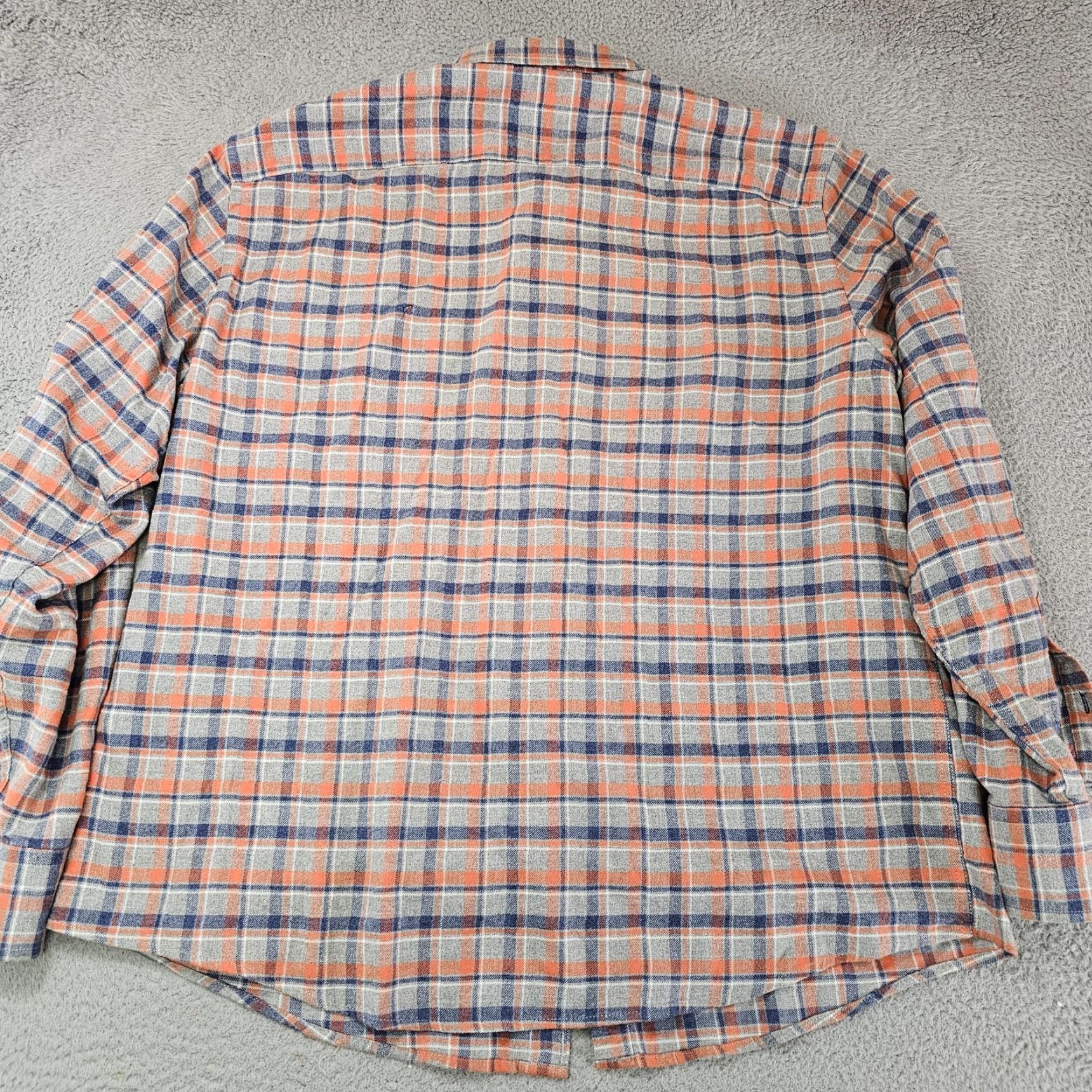 UNTUCKit UNTUCKit Shirt Mens 2XL Blue Orange Gray Plaid Button Down Long Sleeve Casual Size US XXL / EU 58 / 5 - 6 Thumbnail