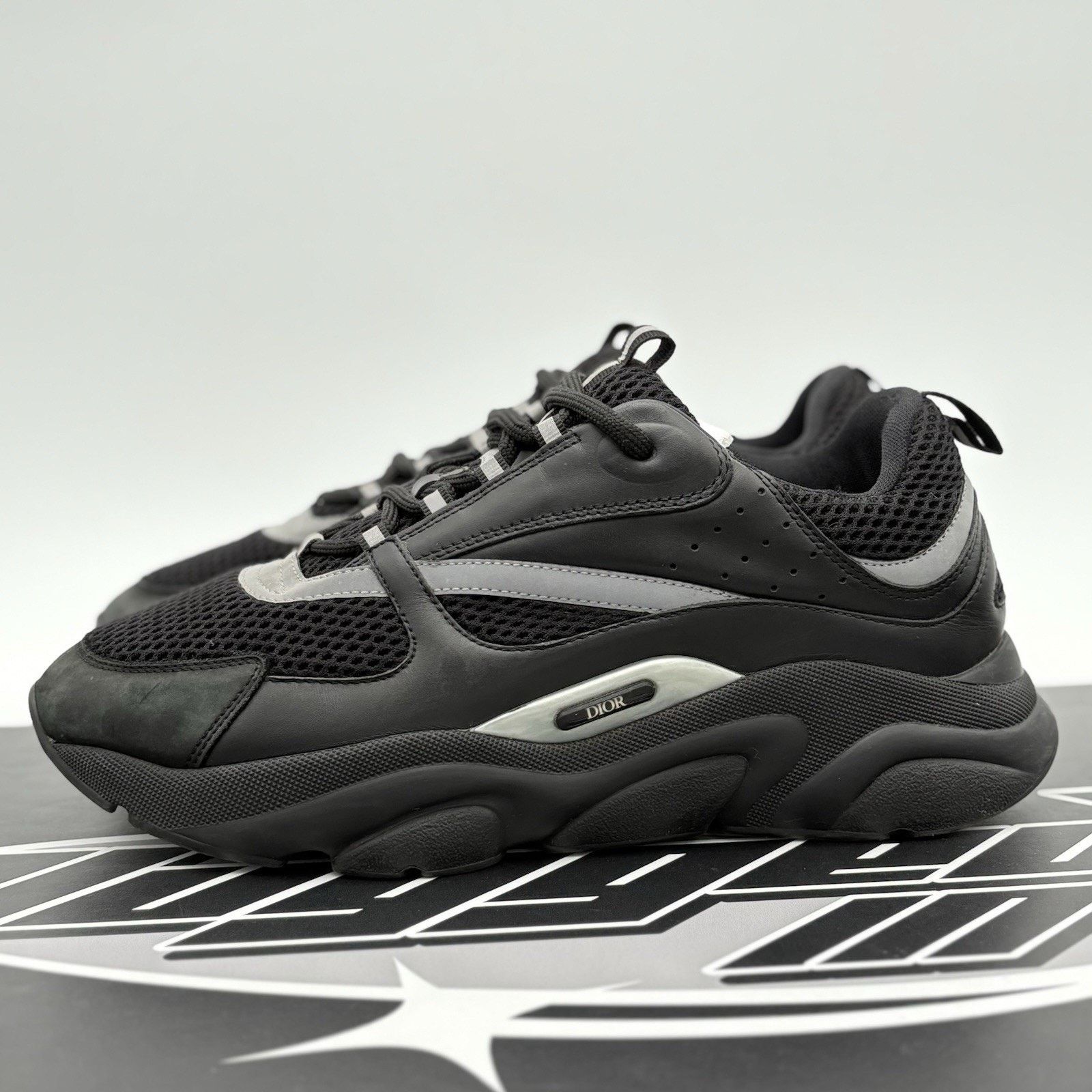 Dior Dior B22 Trainer Black Silver | Grailed