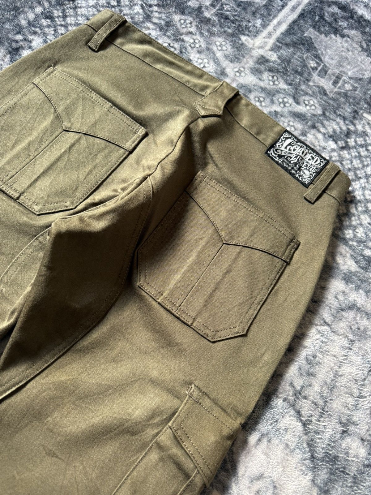 Hysteric Glamour × Japanese Brand Loaded Live Evil Flared Zip Up Ankle Cargo Pants Japan Made Size US 30 / EU 46 - 13 Thumbnail