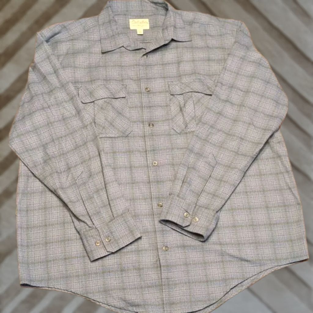 Vintage VINTAGE Cabela’s Nylon Polyester Button Up Performance Shirt Long Sleeve Plaid XL Mens Blue Size US XL / EU 56 / 4 - 1 Thumbnail