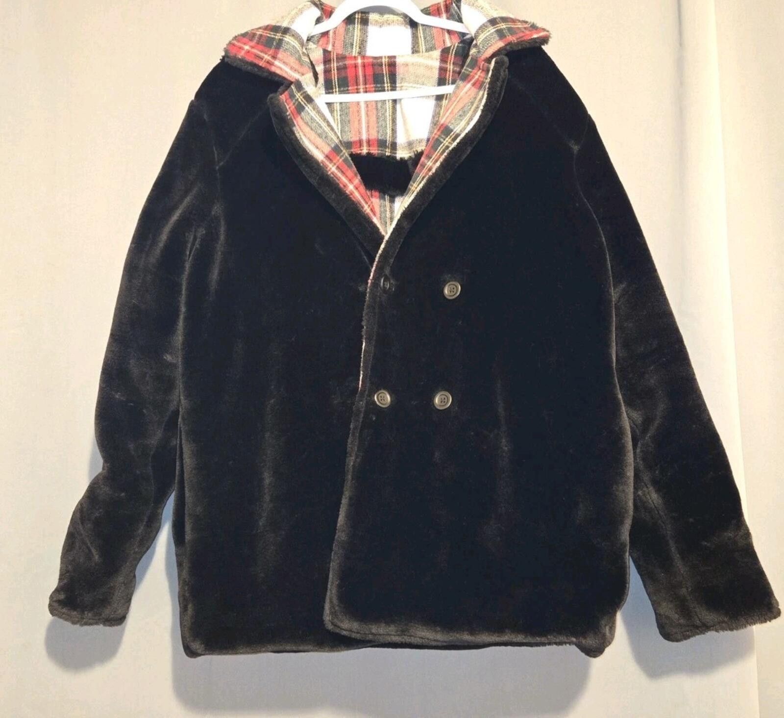 Asos ASOS DESIGN Reversible Thick Black Faux Fur Jacket 8 Size M / US 6-8 / IT 42-44 - 4 Thumbnail