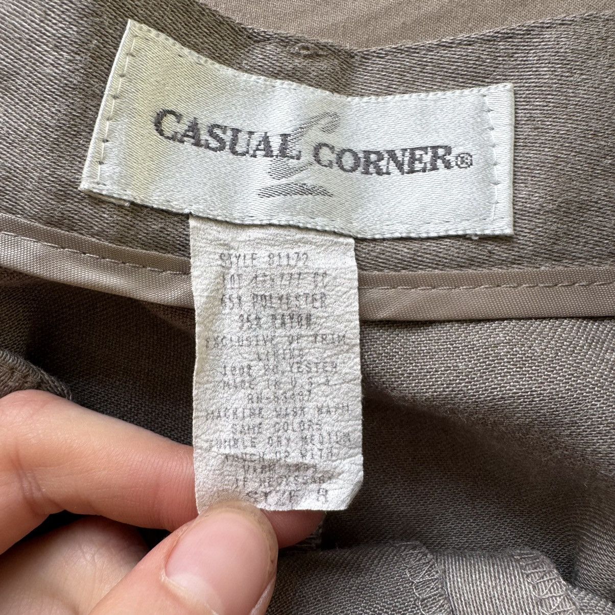 Other Vintage Casual Corner Pleated High Waisted Trousers Size 30" / US 8 / IT 44 - 5 Thumbnail