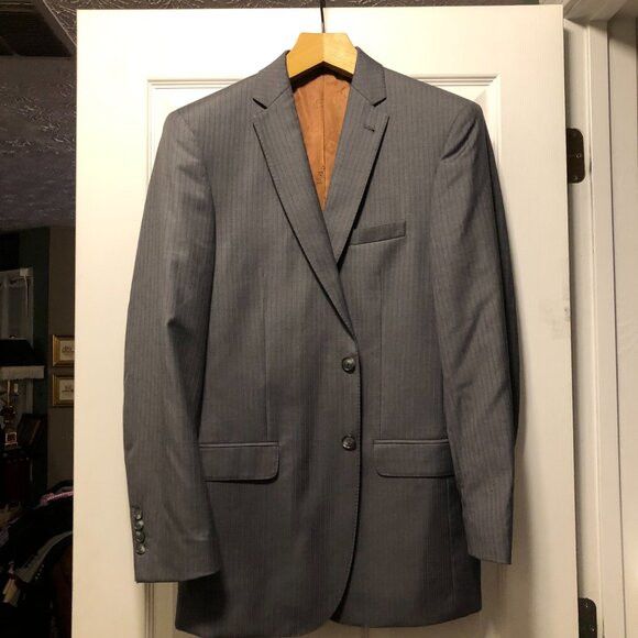 Jos. A. Bank jos.a.bank men's gray 100%wool sport coat jacket blazer 40L Size 40L - 2 Thumbnail