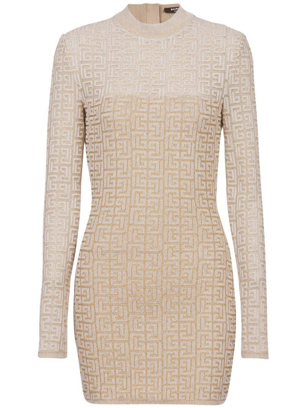 o1s1wg111225 Jacquard Woven Dress in Beige