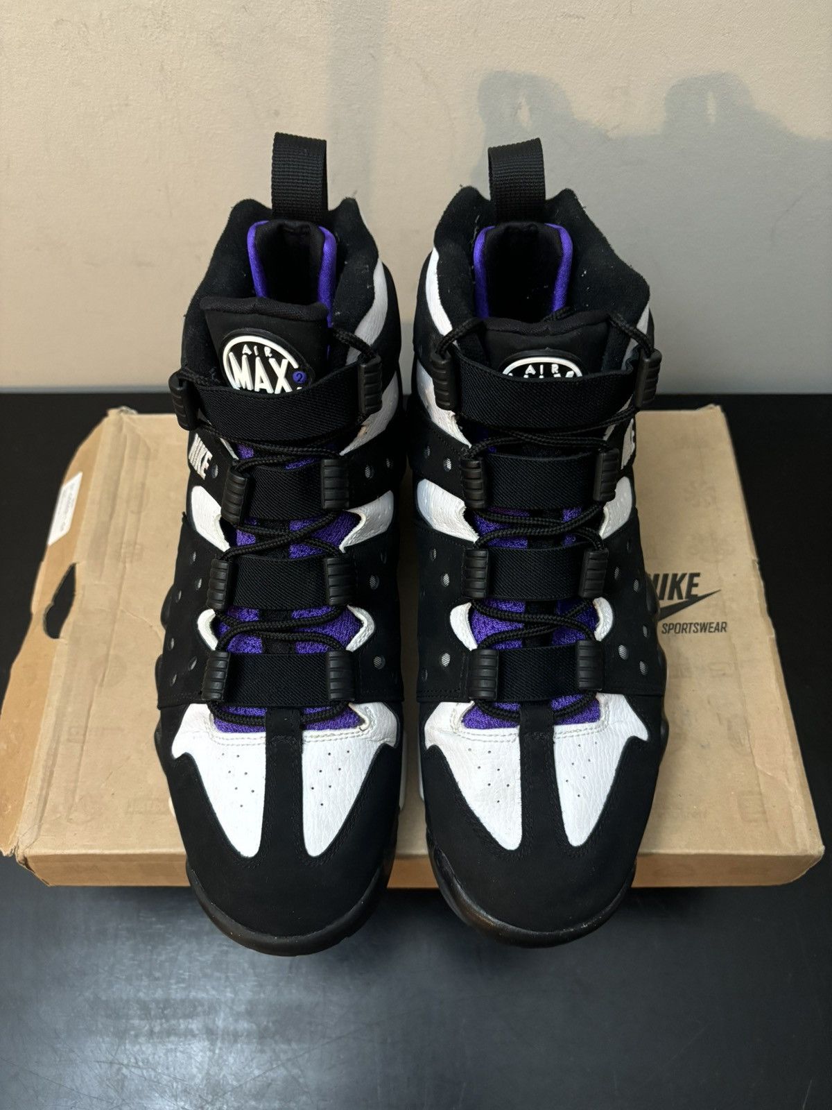 Nike Nike Air Max 2 CB ‘94 Black White Purple 2009 Size US 9.5 / EU 42-43 - 2 Thumbnail
