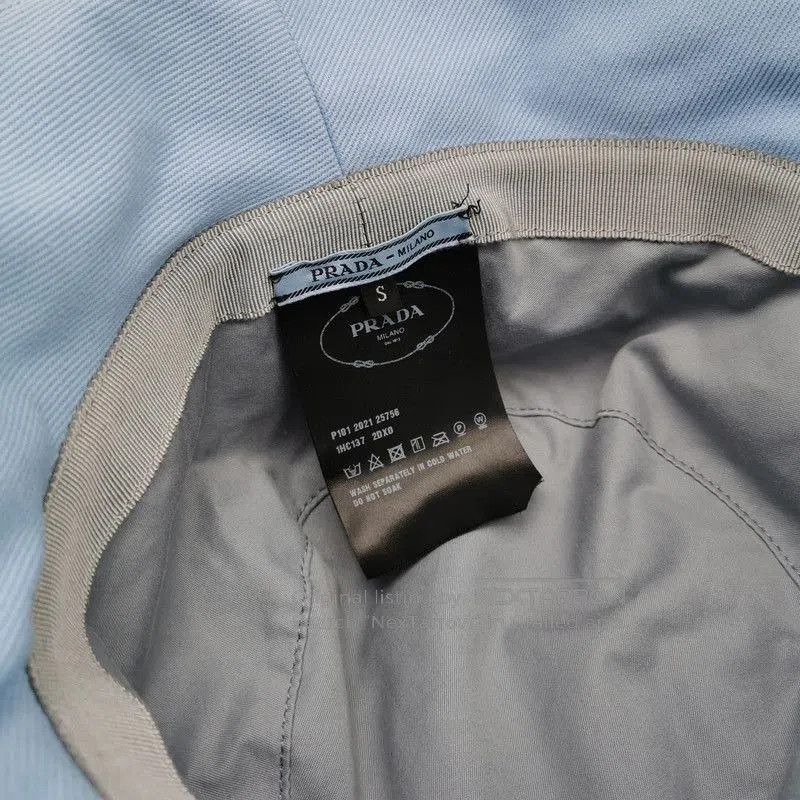 Prada Prada Plush Fleece Bucket Hat with Logo. Size ONE SIZE - 4 Thumbnail
