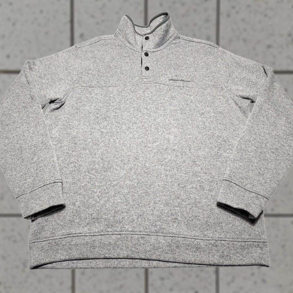 Eddie Bauer Eddie Bauer Sweater Grey Radiator Snap Fleece Men's XL Hike Camp Outdoors Size US XL / EU 56 / 4 - 1 Thumbnail