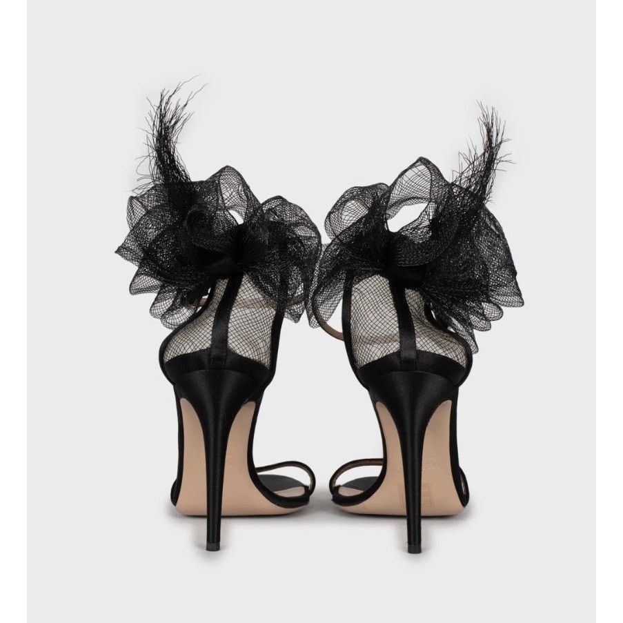 Valentino Valentino Black Suede Bow Stiletto Sandals Size 39 Size US 9 / IT 39 - 4 Thumbnail