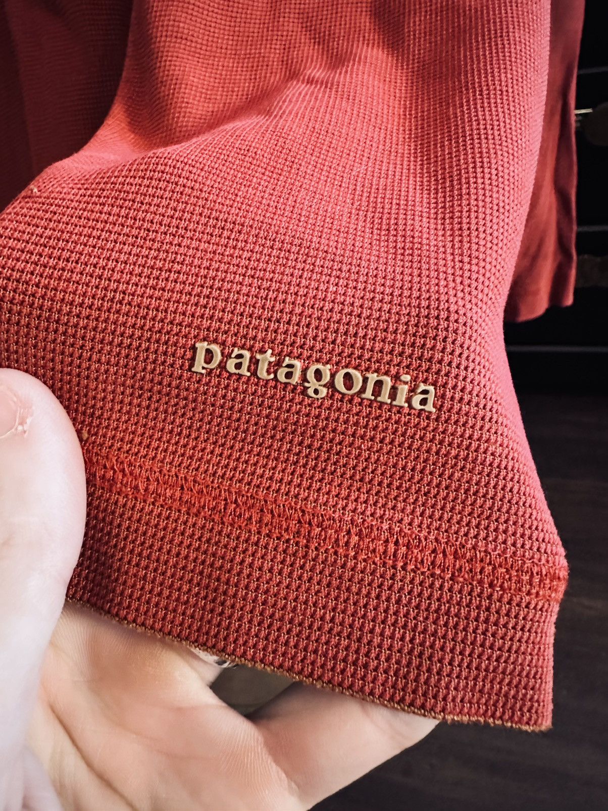 Patagonia Vintage ted thermal mesh bow patch organic cotton shirt Size US L / EU 52-54 / 3 - 5 Thumbnail