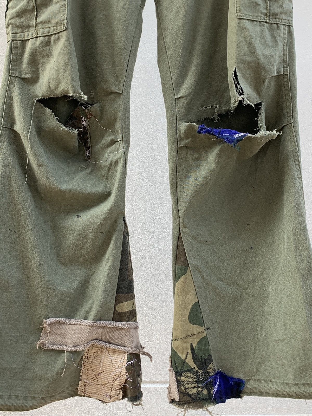 Vintage Vintage 90s Military Repaired Pants Distressed Grunge Size US 32 / EU 48 - 7 Thumbnail
