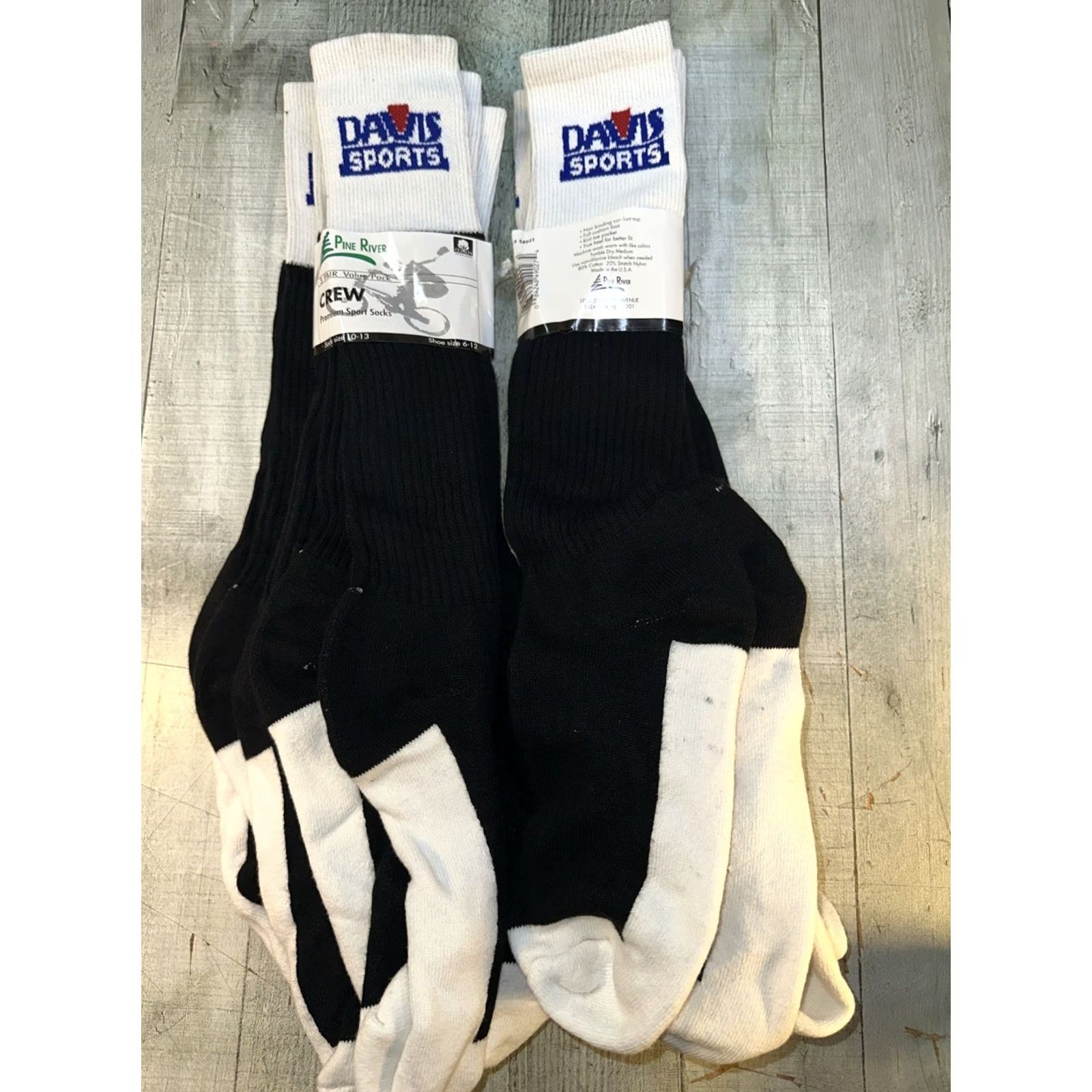Vintage VINTAGE Pine River Davis Sports Crew Socks Men 7 Pairs Sz 10-13 Green/Black Crew Socks Sports 80% Cotton 15% Polyester 5% Nylon Mens Size ONE SIZE - 2 Thumbnail