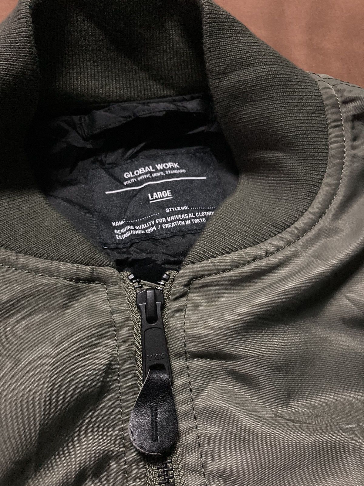 Global Work Global Work Olive Green Bomber Jackets Size US L / EU 52-54 / 3 - 5 Thumbnail