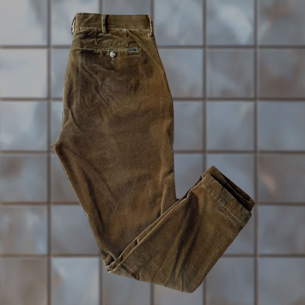 Polo Ralph Lauren Polo Ralph Lauren Brown Corduroy Pants 32 Casual Workwear Trousers 90s Men Size US XS / EU 42 / 0 - 1 Thumbnail