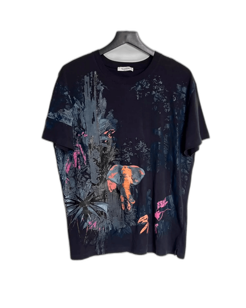Valentino Valentino Jungle Elephant Short Sleeve T-Shirt Size US L / EU 52-54 / 3 - 1 Thumbnail