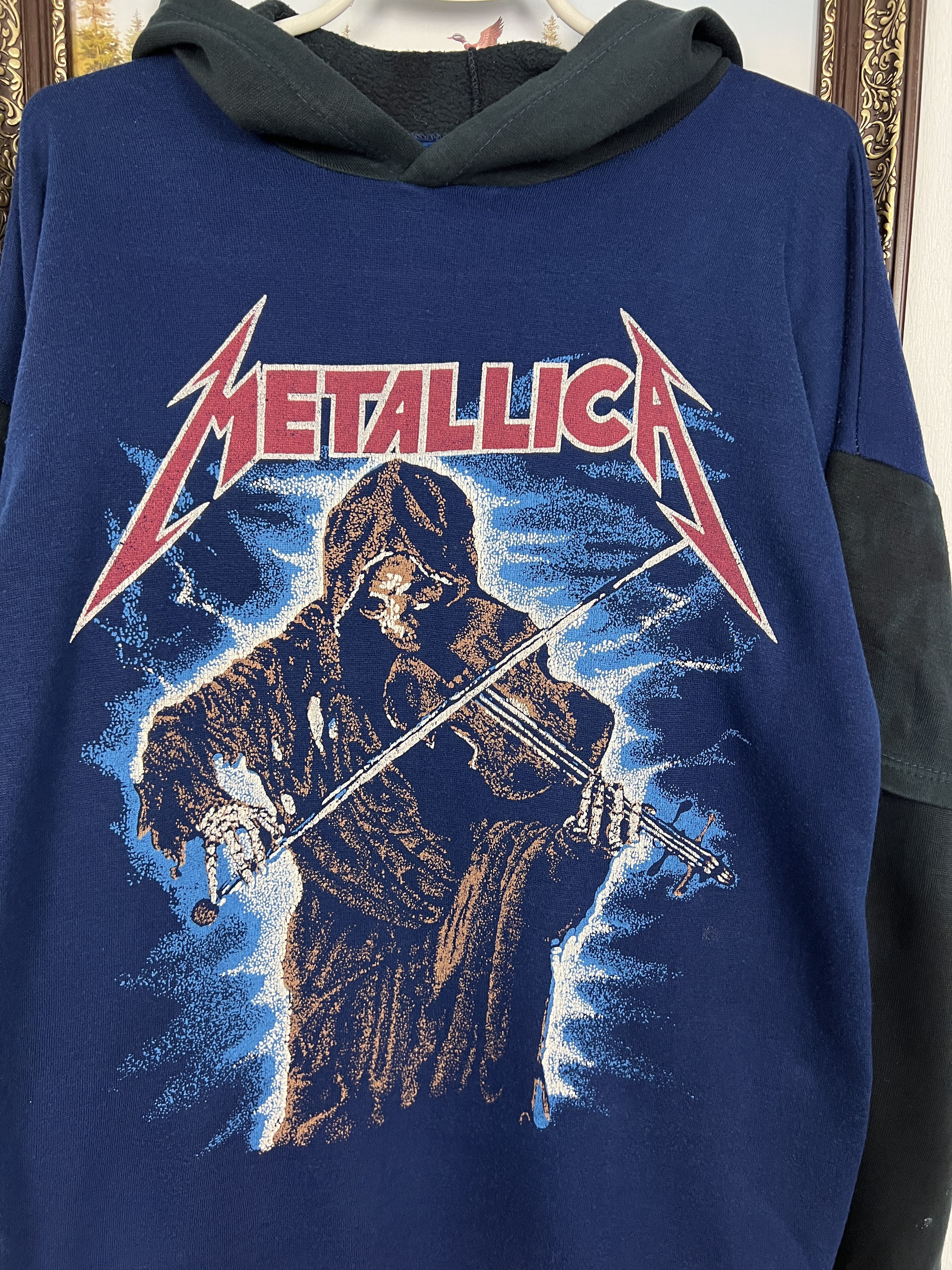 Vintage Vintage Metallica Band Hoodie Over Print Rare Hype Jacket Size US L / EU 52-54 / 3 - 3 Thumbnail