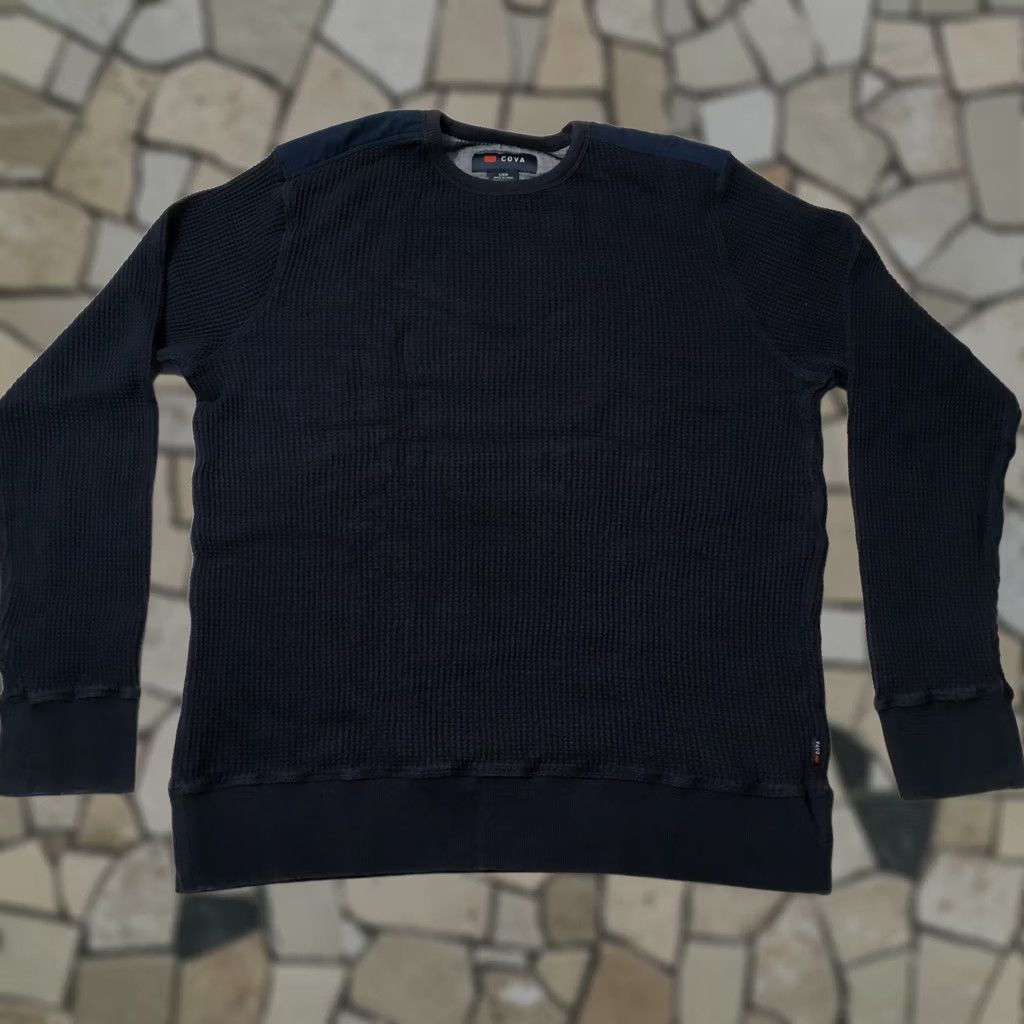 Vintage COVA Shirt LARGE Blue Thermal Waffle Long Sleeve Tee Mens Size US L / EU 52-54 / 3 - 1 Thumbnail