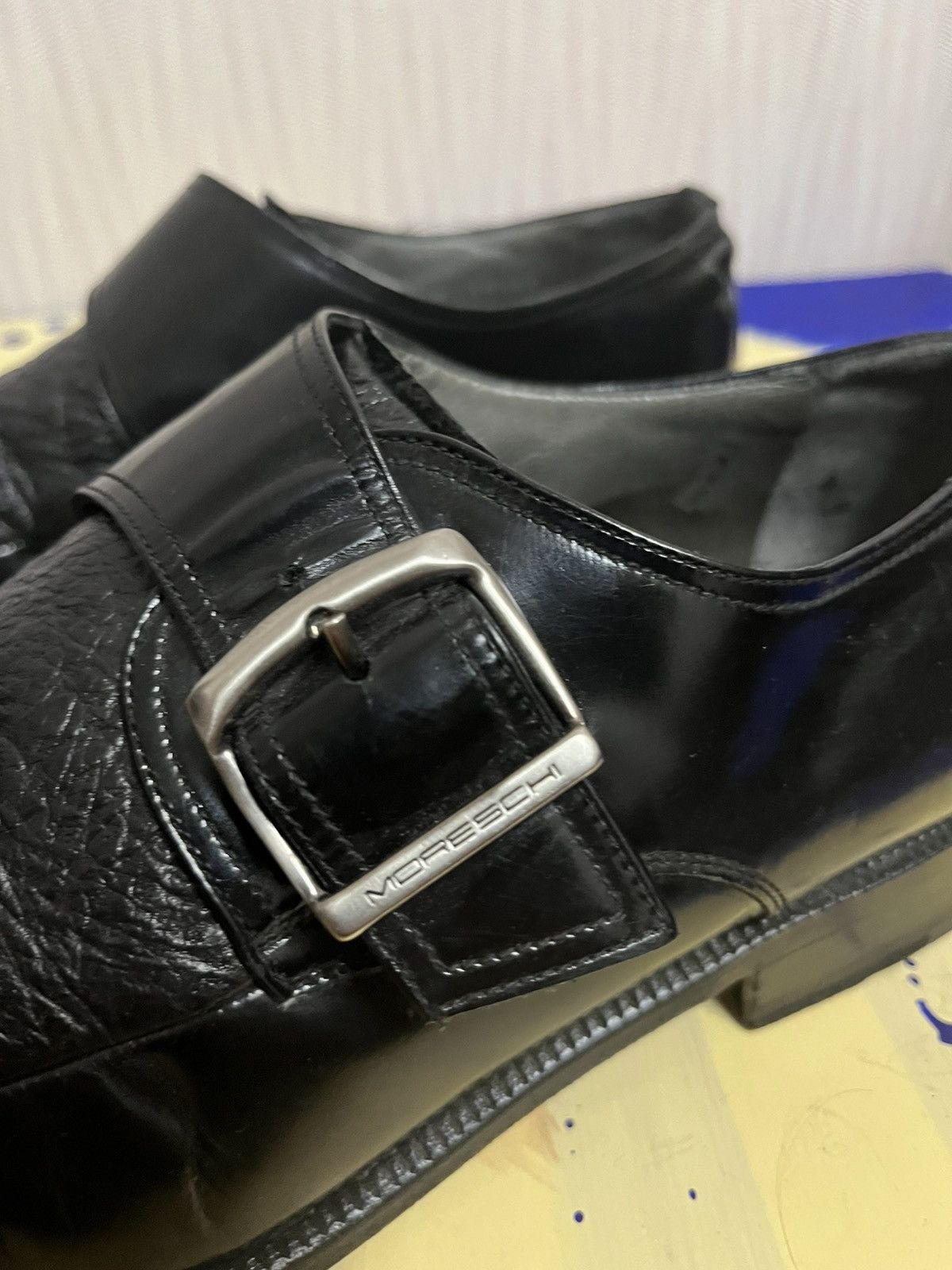 Moreschi Moreschi soft leather buckler formal dress square toe shoes Size US 9 / EU 42 - 3 Thumbnail