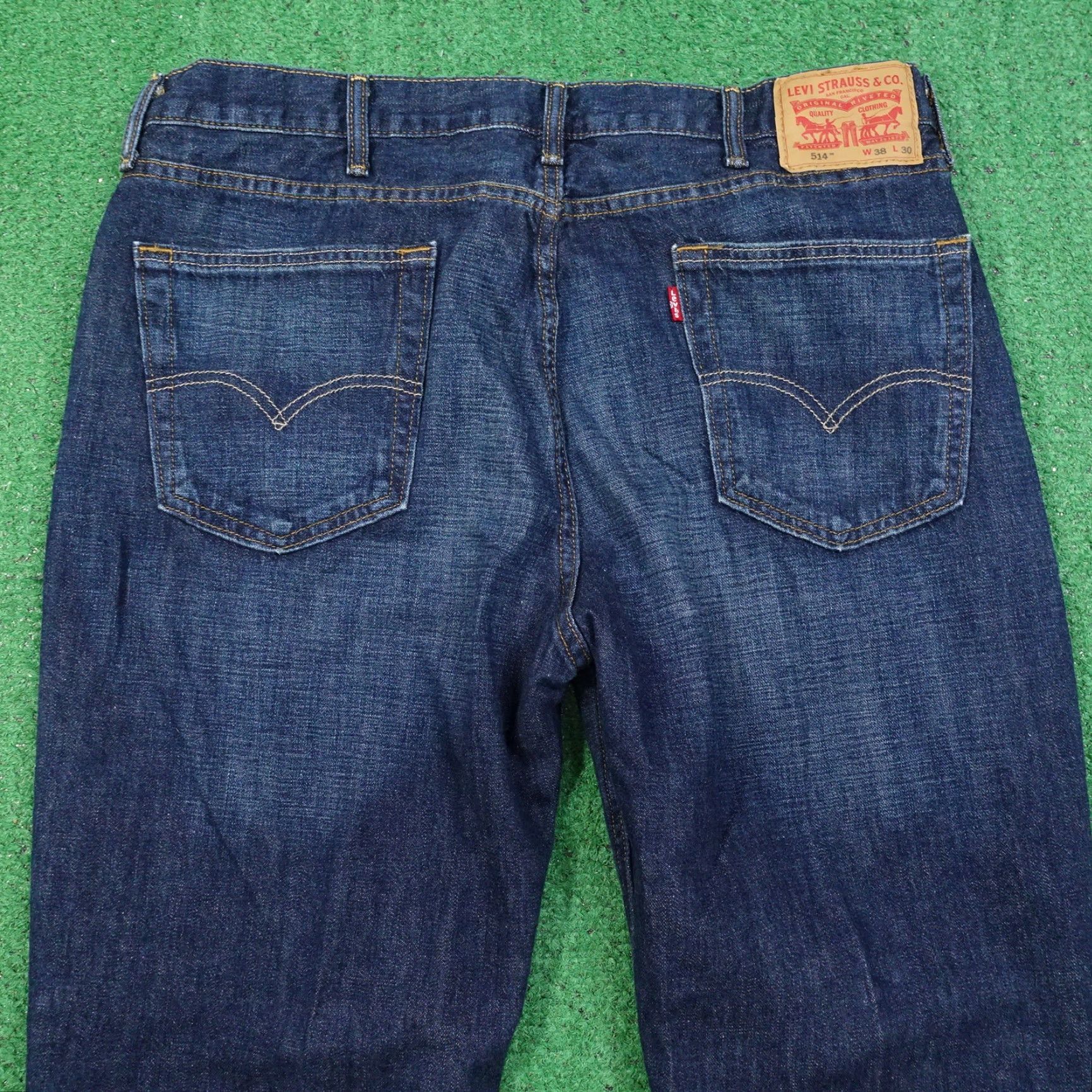 Levi's LEVI'S 514 Slim Straight Dark Wash Jeans Mens Size 38x30 Blue Denim Size US 38 / EU 54 - 6 Thumbnail