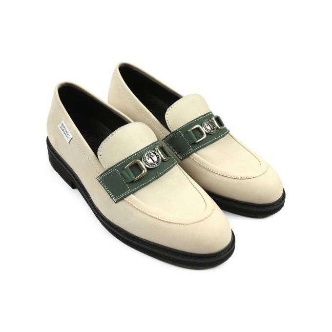 image of Derby Loafers Lissandre Two Tone Green in White Green, Men's (Size 9)