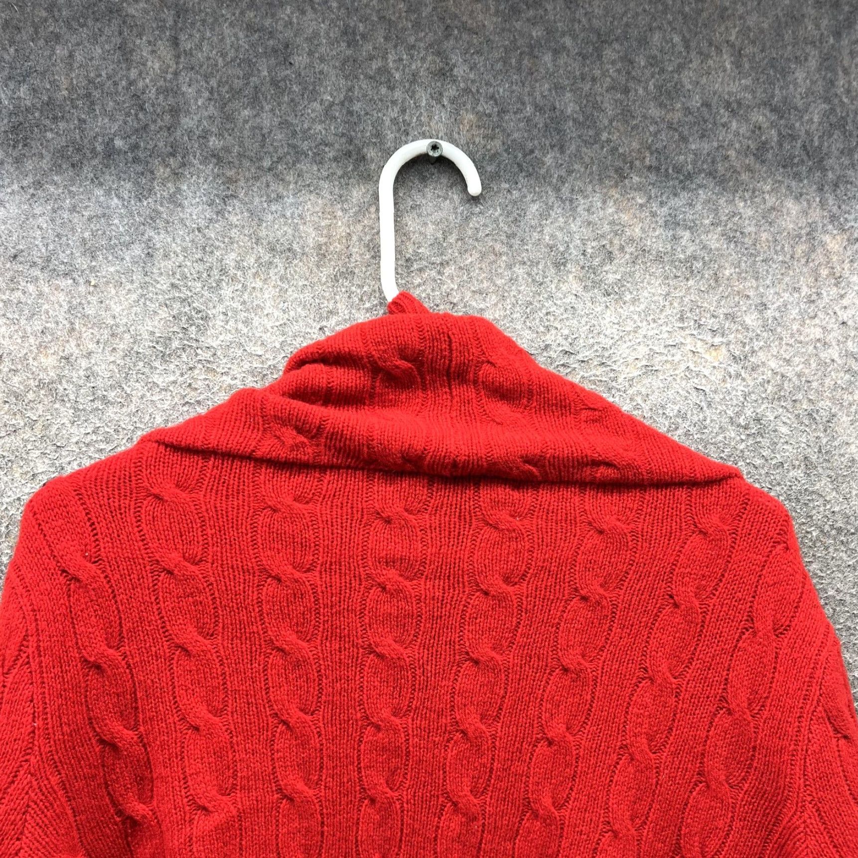 Ralph Lauren Ralph Lauren Wrap Cardigan Sweater Womens Large Red Knit Buckle Wool Cashmere Leather Buckle Detail Size L / US 10 / IT 46 - 3 Thumbnail
