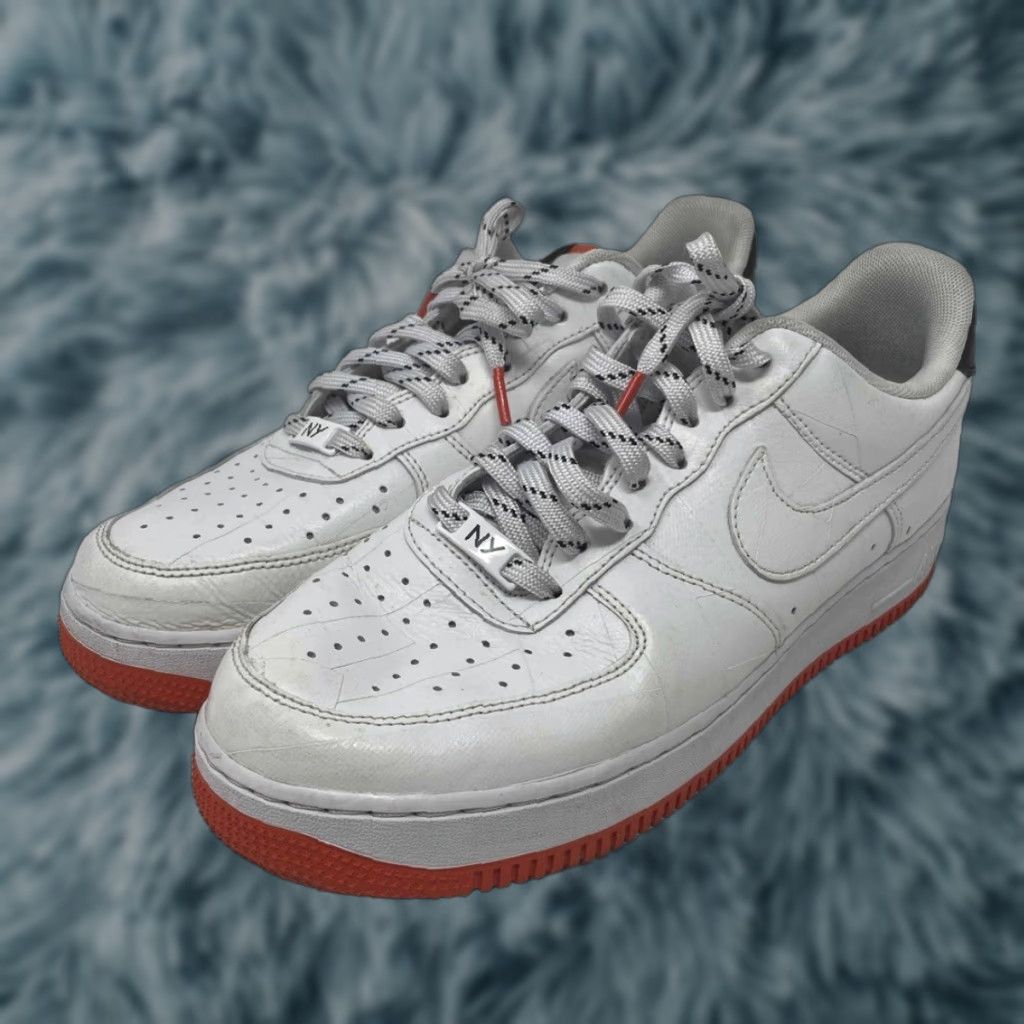 Nike Nike Air Force 1 '07 LV8 'NY vs NY' CJ5848-100 Mens 9.5 White/Black-Orange Peel Sneaker Size ONE SIZE - 1 Thumbnail