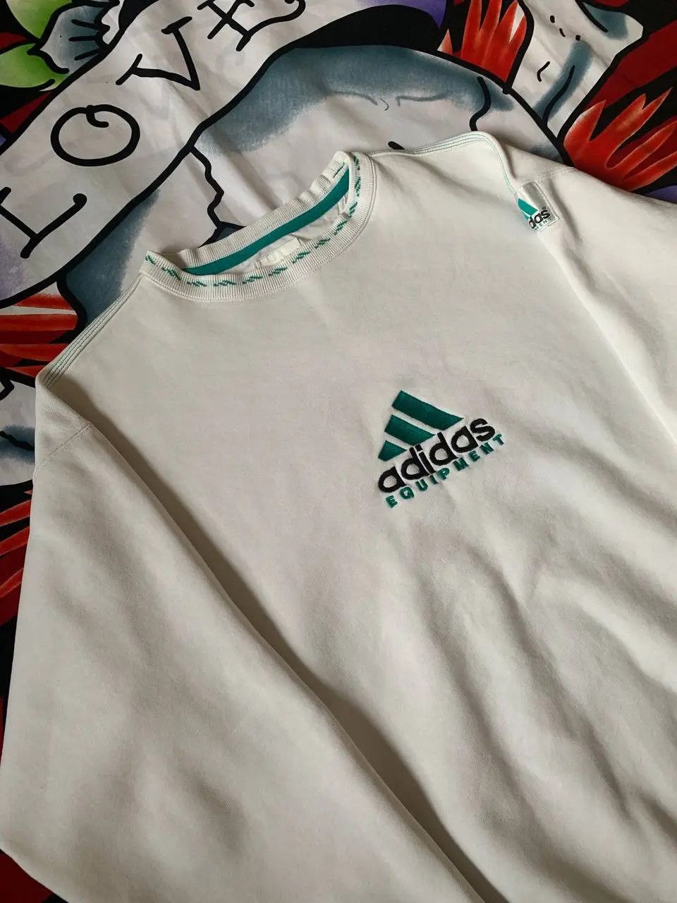 Adidas Adidas Equipment 90s sweatshirt in white Size XL RARE Size US XL / EU 56 / 4 - 2 Thumbnail