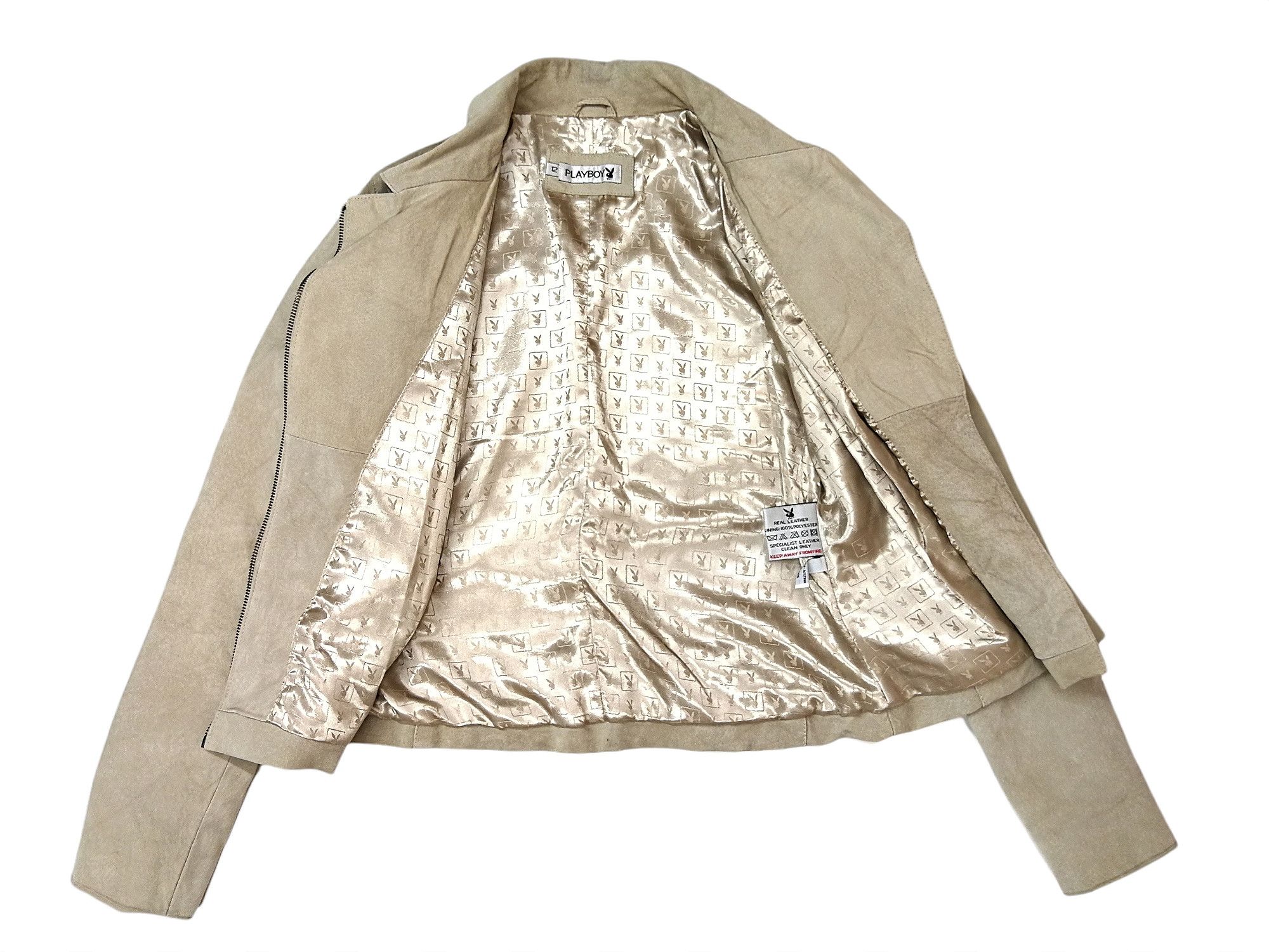 Playboy × Vintage Vintage Playboy Leather Jacket Biker Style Size M / US 6-8 / IT 42-44 - 16 Thumbnail
