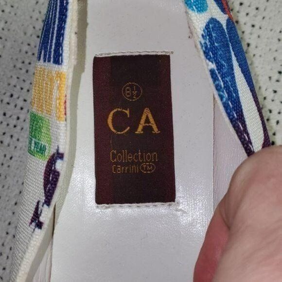 Designer CA Collection Carrina Mod Colorful Graphics Sz. 8.5 Slip-on Size US 8.5 / IT 38.5 - 8 Thumbnail