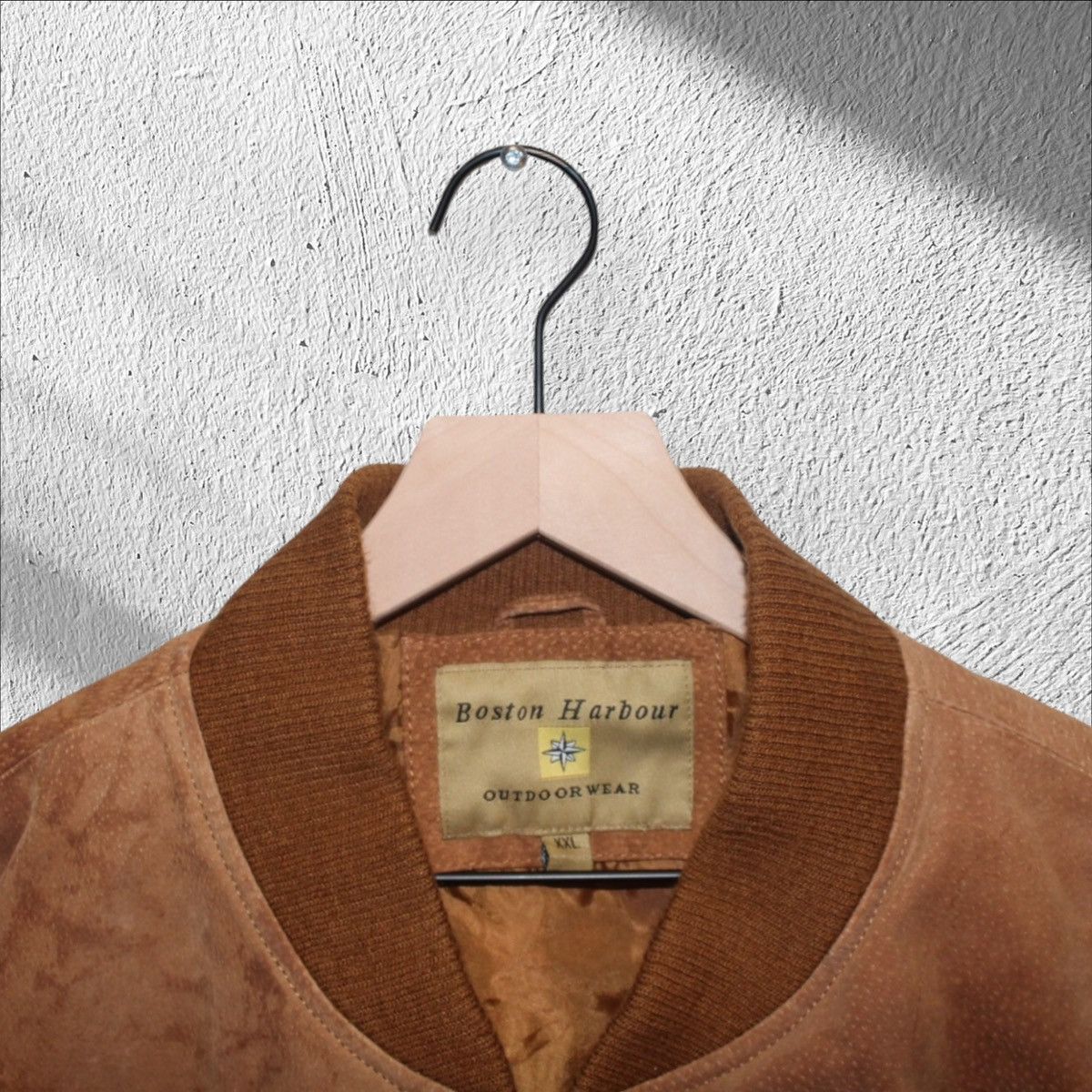 Vintage Vintage Boston Harbour Brown Suede Leather Bomber Jacket Size US XXL / EU 58 / 5 - 3 Thumbnail