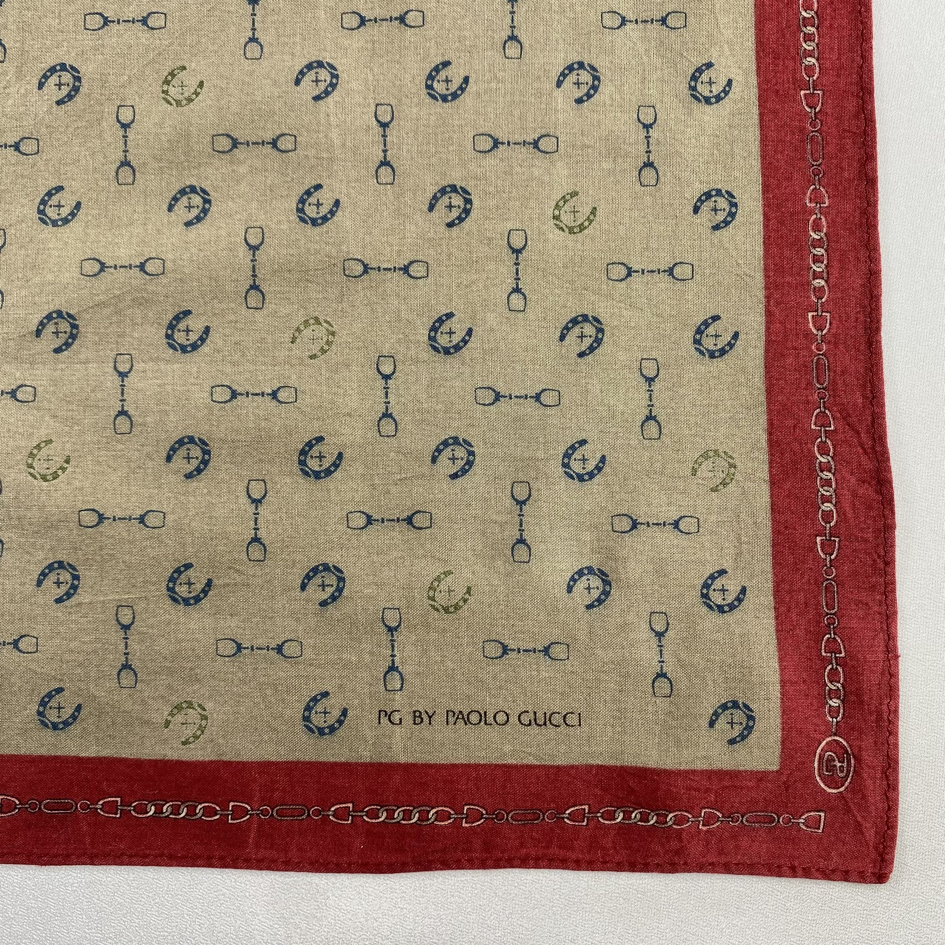 Paolo Gucci × Vintage Paolo Gucci Handkerchief / Neckerchief / Bandana-P1353 Size ONE SIZE - 3 Thumbnail