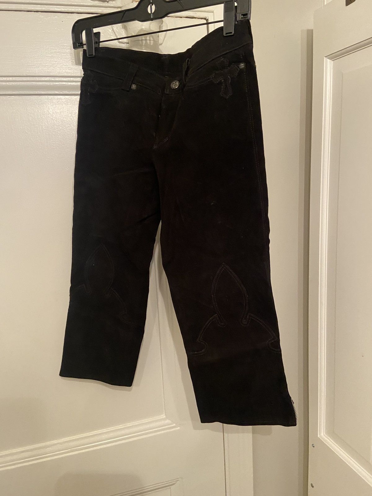 Chrome Hearts Black Chrome Hearts cropped suede jeans Size 27" / US 4 / IT 40 - 20 Thumbnail