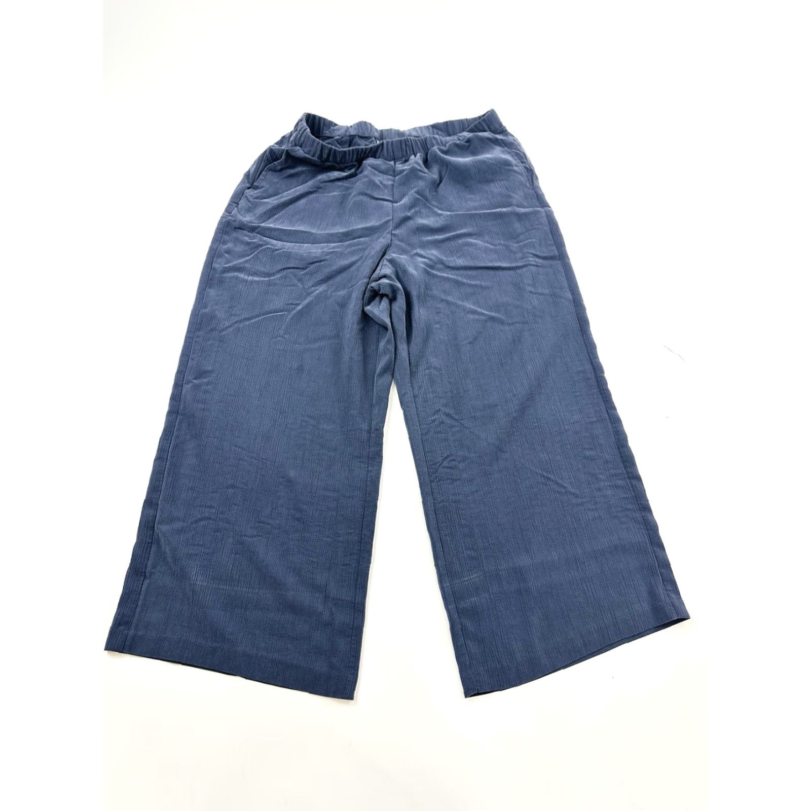 J. Jill J.Jill Pants Women’s Small Blue Cropped Wide-Leg Trousers Size 28" / US 6 / IT 42 - 2 Thumbnail