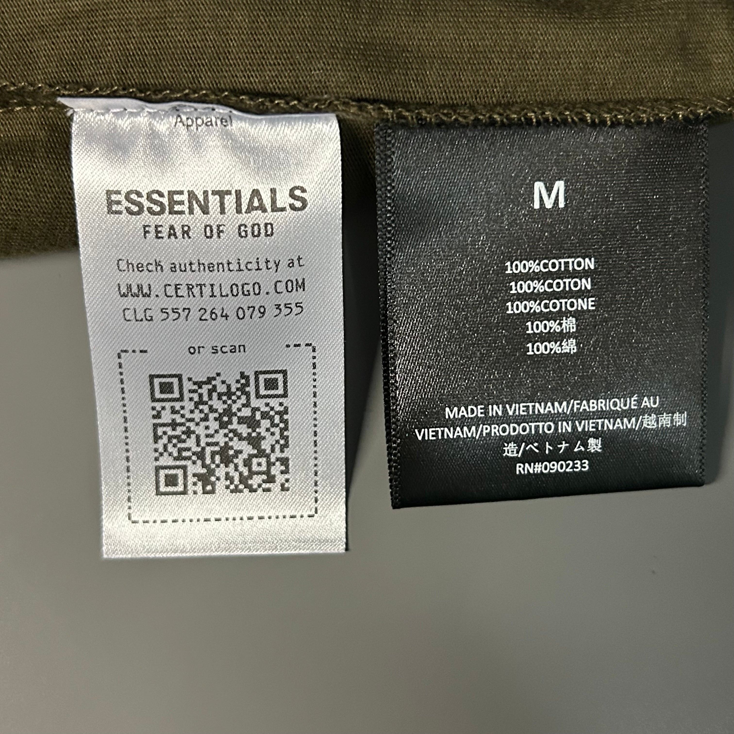 Essentials × Fear of God Fear Of God Essentials Olive Jersey Crewneck Tee Size M Size US M / EU 48-50 / 2 - 7 Thumbnail
