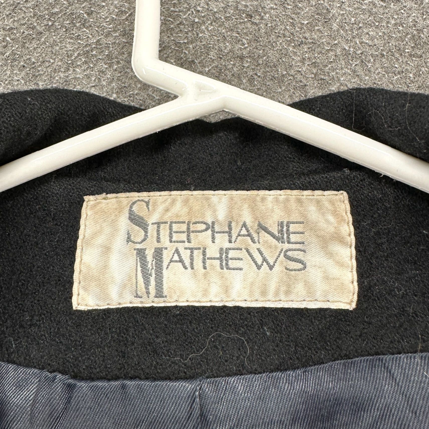 Vintage VINTAGE Stephanie Mathews Coat 14 Black Wool Shawl Collar Long Overcoat 90s Womens Size XL / US 12-14 / IT 48-50 - 6 Thumbnail