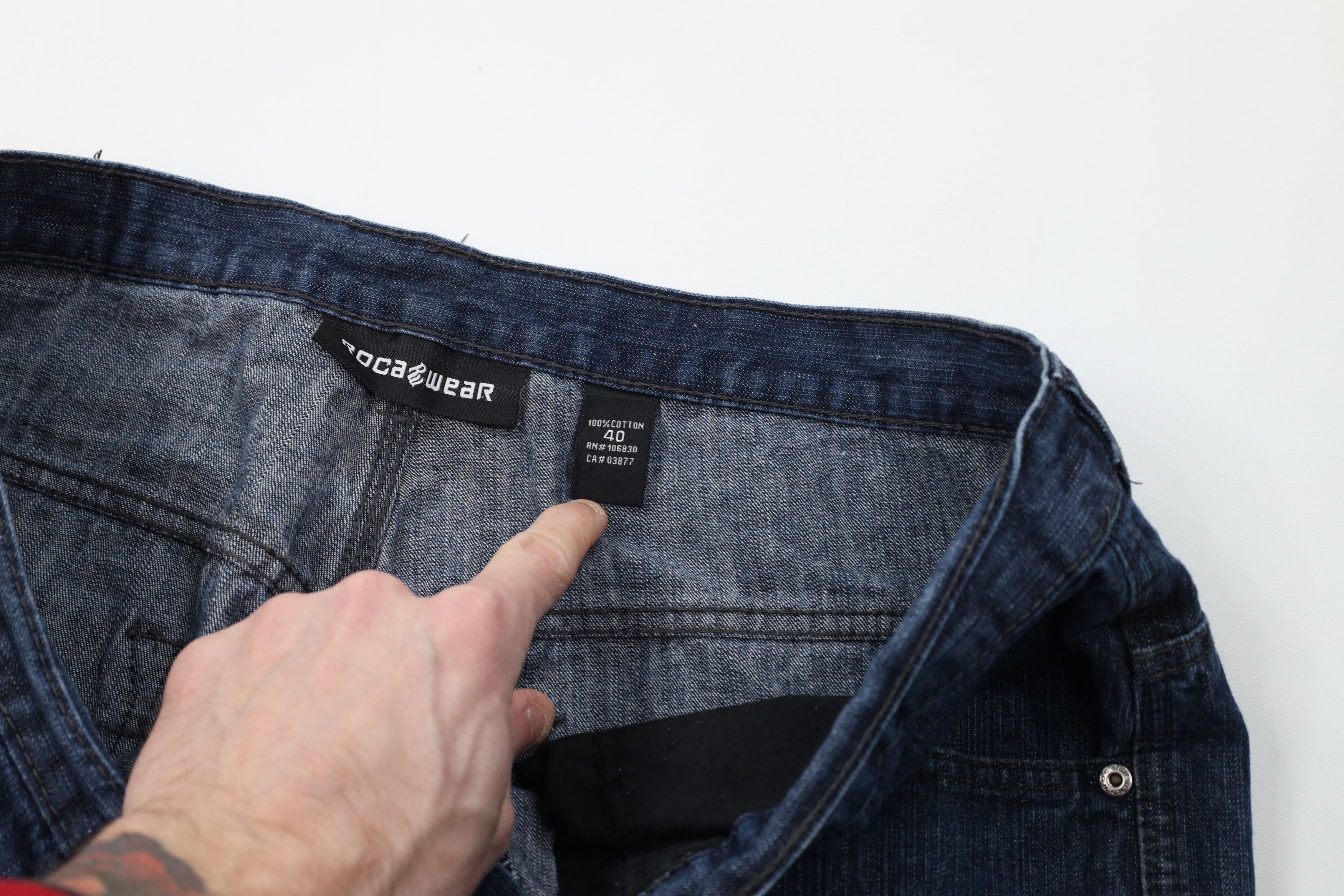 Rocawear Vintage 90s Y2K Rocawear Baggy Fit Wide Leg Denim Jeans Blue Size US 40 / EU 56 - 10 Thumbnail