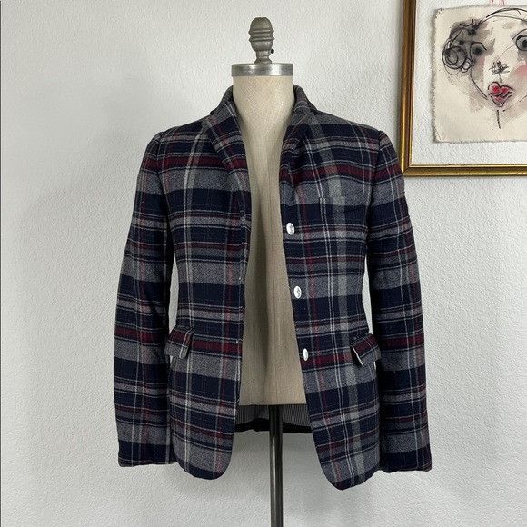 Moncler Gamme Bleu Moncler Gamme Blue x Thom Browne Plaid Quilted Down Blazer Size US S / EU 44-46 / 1 - 2 Thumbnail