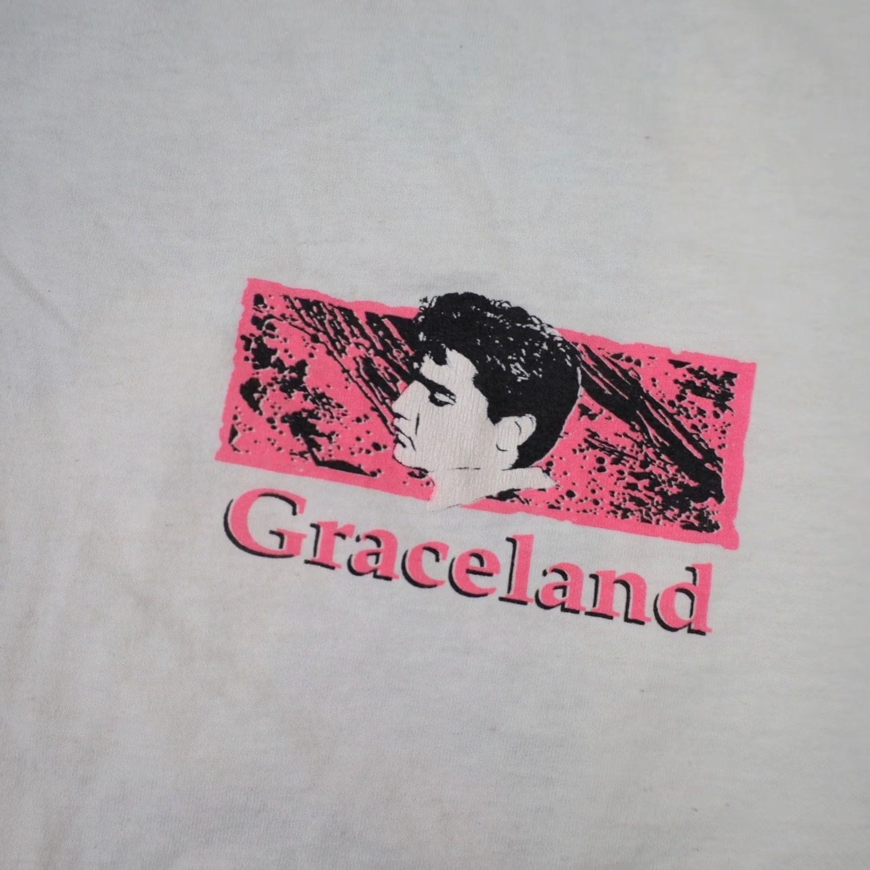 Vintage VINTAGE Elvis Presley The King Graceland Art Graphic T Shirt Shirt Mens XL White 90s Boys Girls? Size US XL / EU 56 / 4 - 6 Thumbnail