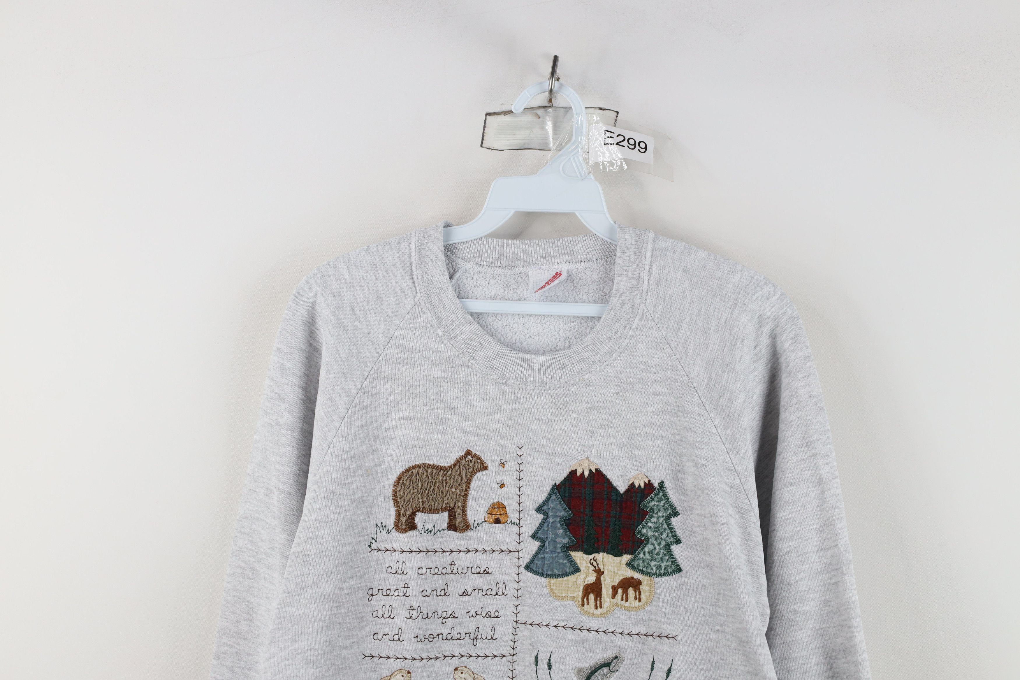 Vintage Vintage 90s Streetwear Quilt Patch Animal Sweatshirt USA Size L / US 10 / IT 46 - 2 Thumbnail