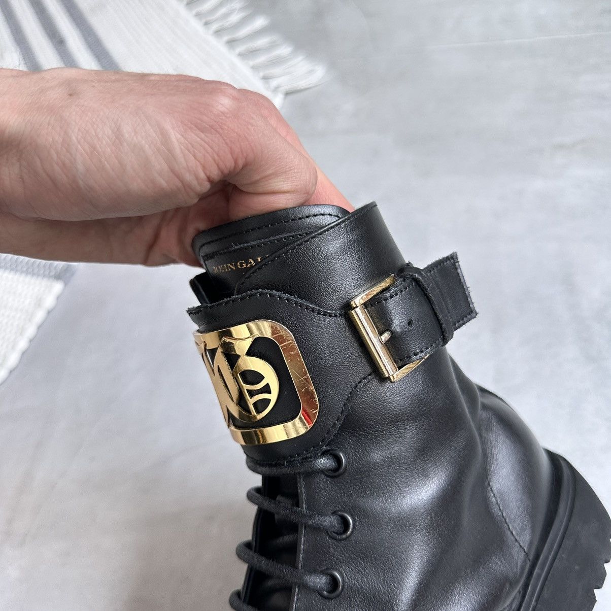 Dirk Bikkembergs John Galliano Combat Boots Military As 98 Moma Style Size US 6 / IT 36 - 7 Thumbnail