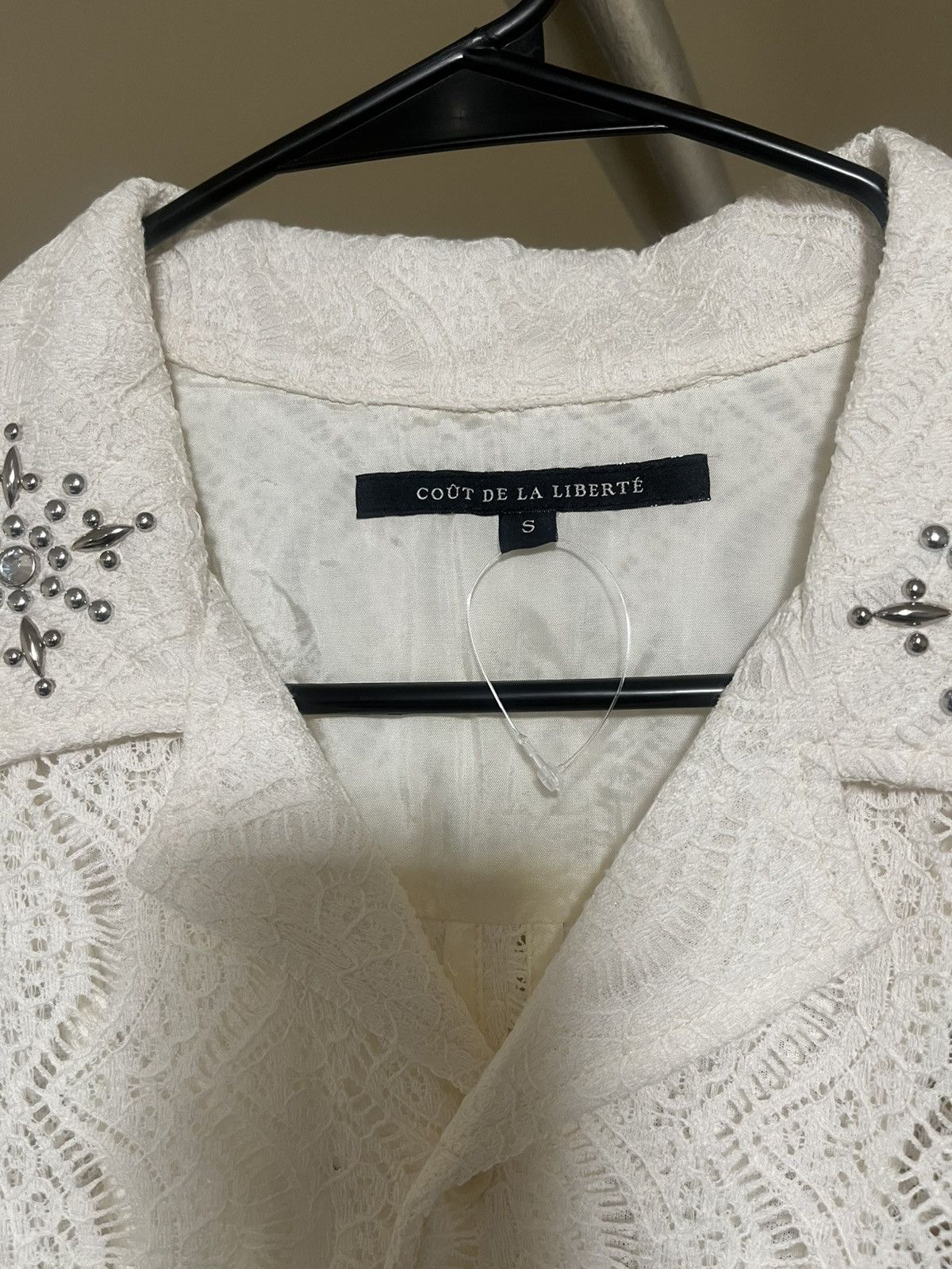 Cout de la Liberte Robbie Embellished Lace Bowling Shirt Sz Small Size US S / EU 44-46 / 1 - 2 Thumbnail