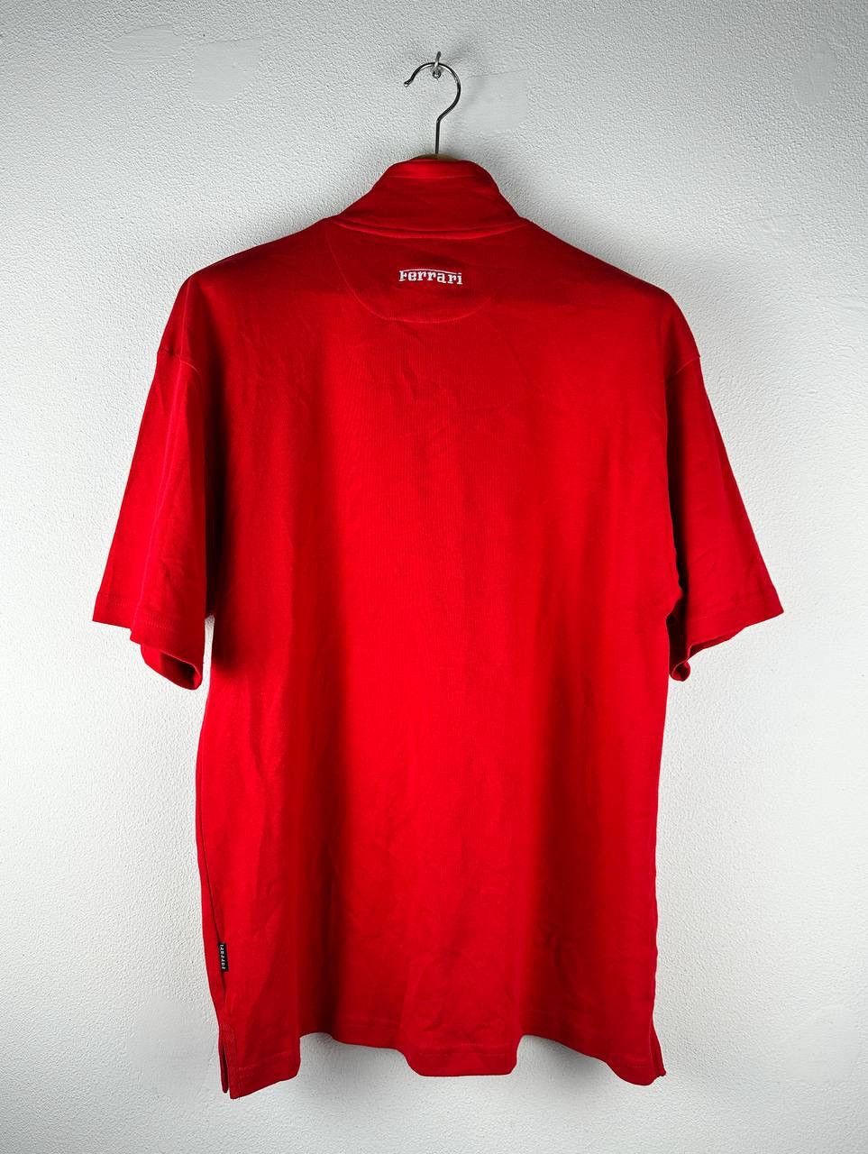 Ferrari × Vintage Ferrari Men Red Polo Sleeve Regular Cotton Collared 1/4 Zip Size US XXL / EU 58 / 5 - 2 Thumbnail