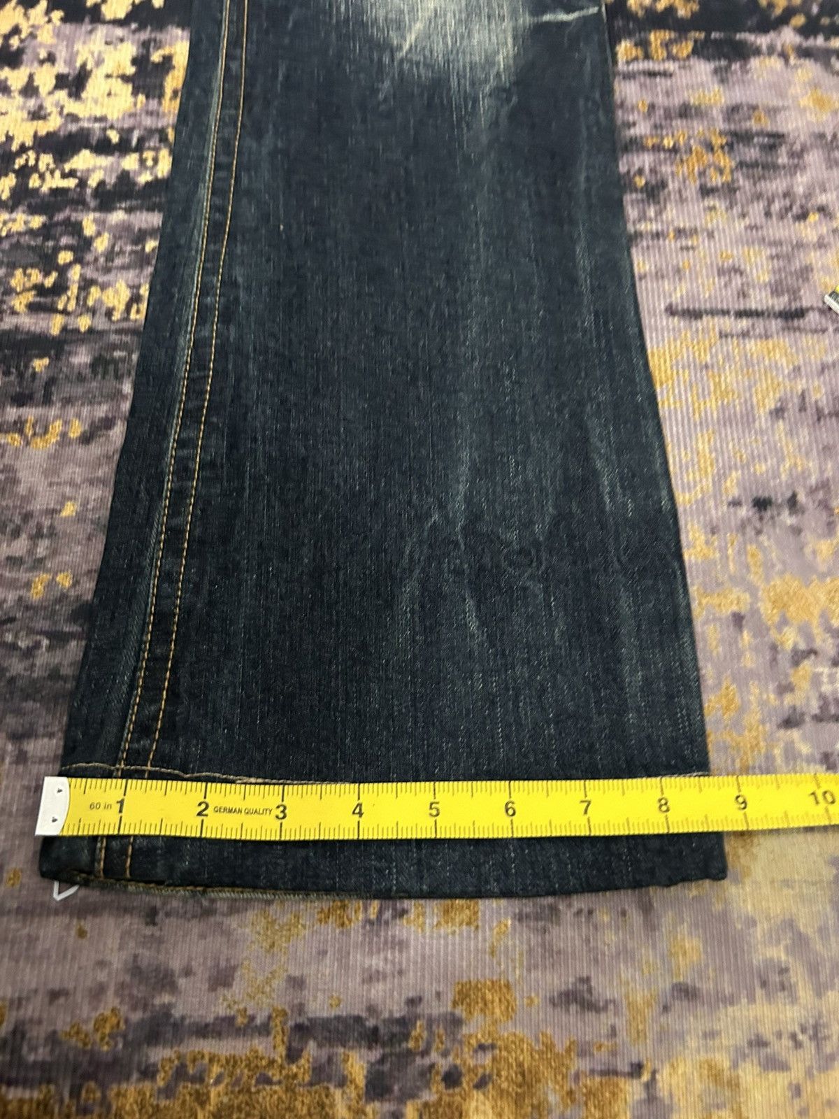 Japanese Brand Vintage Sky Bomber Mudwash Flare Jeans Size US 30 / EU 46 - 21 Thumbnail